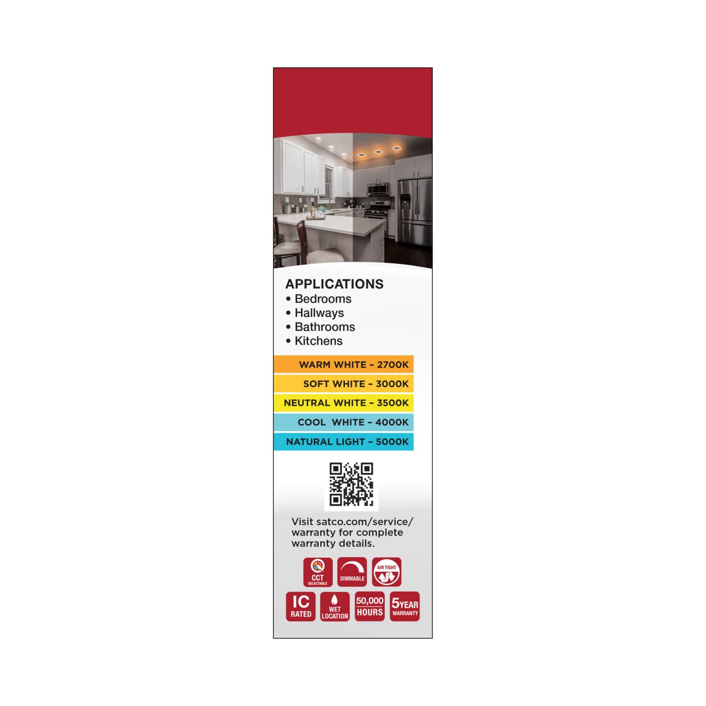 12WLED/DW/6/CCT-SEL/SQ/RD/NL - S11889