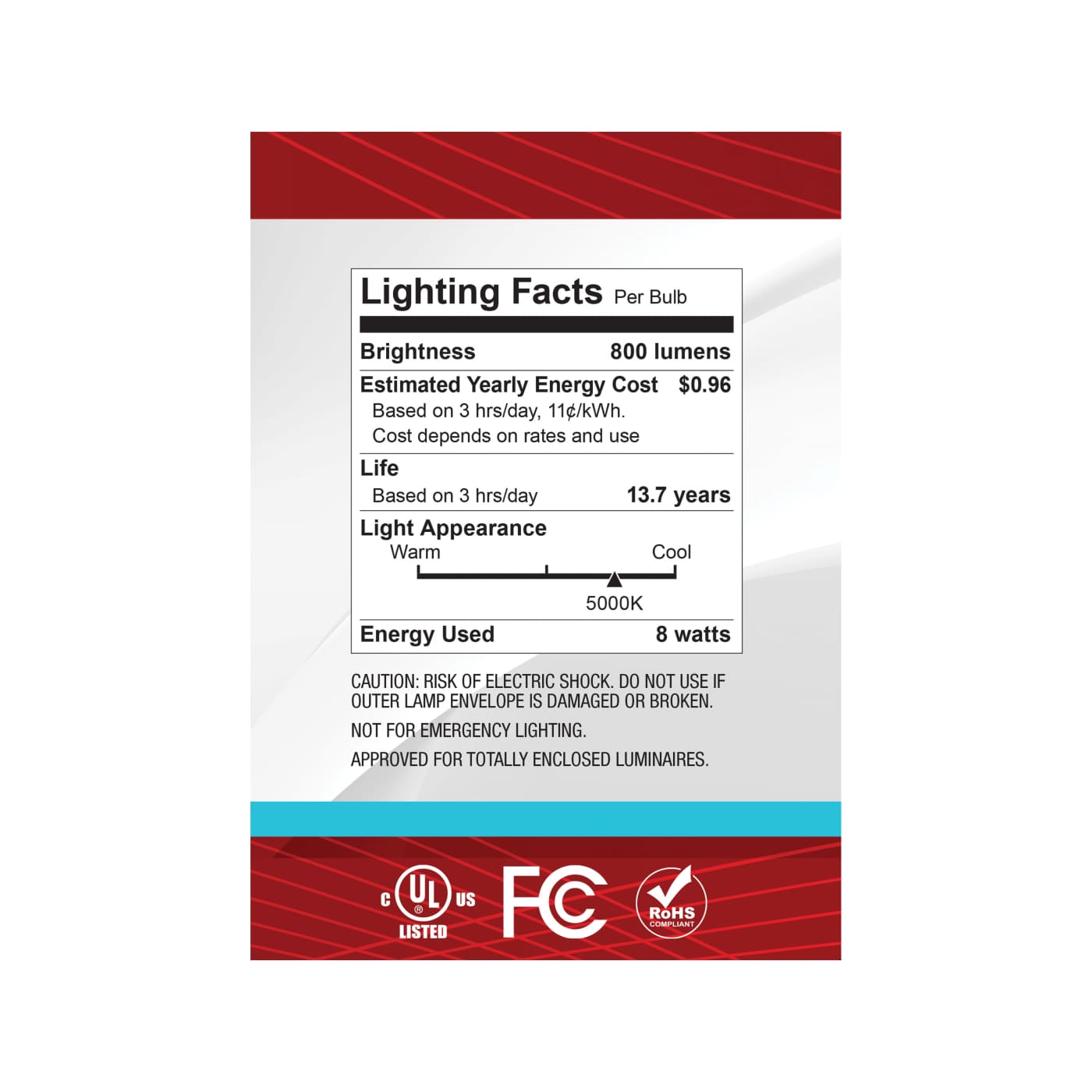 8G40/CL/LED/E26/950/120V - S12489