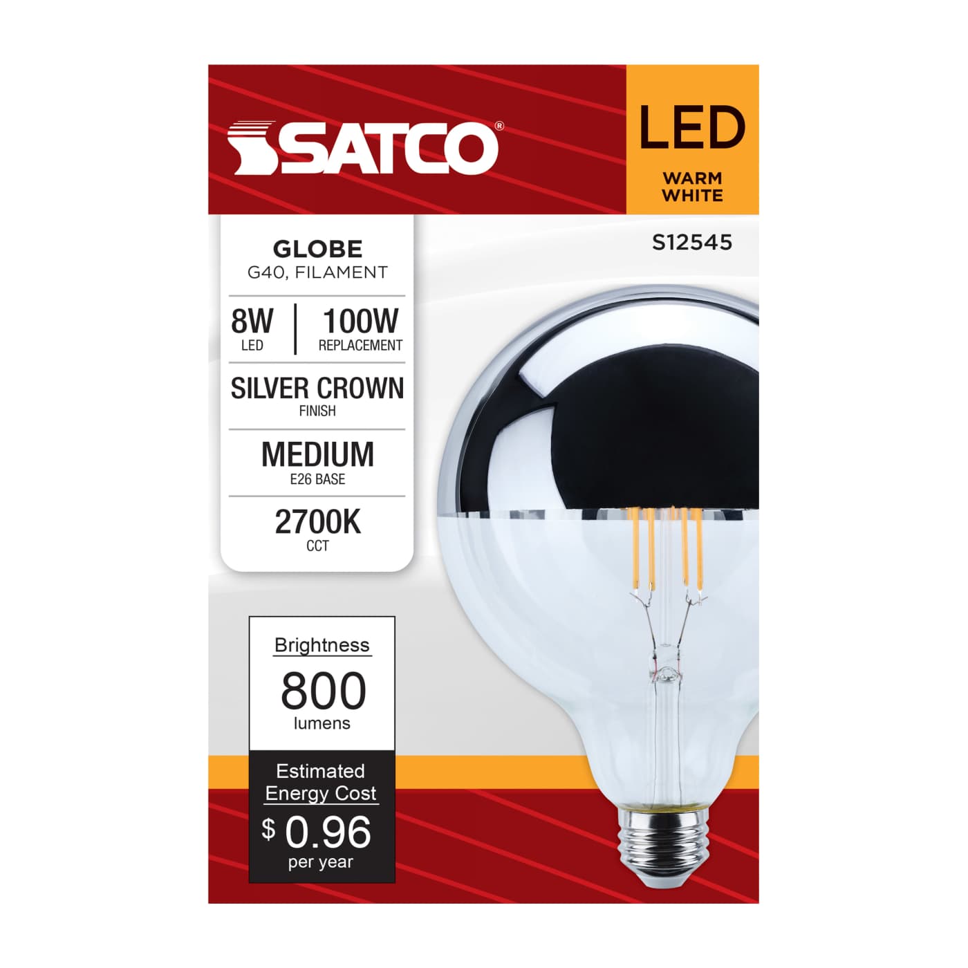 8G40/SLVR/LED/927/120V - S12545