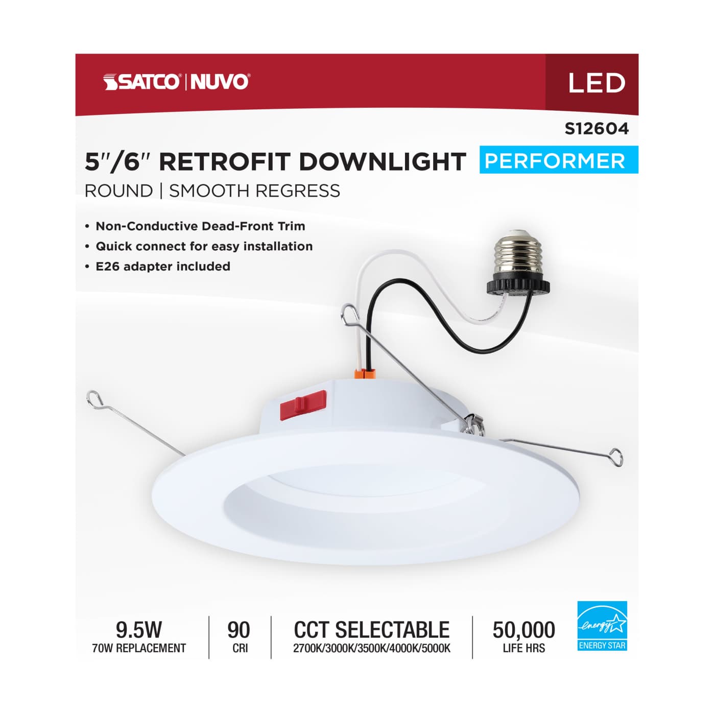 10WLED/DLR/5-6/5CCT/E/RND/WH - S12604