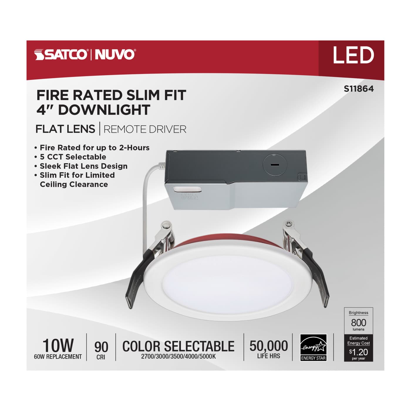 10WLED/4/FR/CCT/SLF/RD/FL/RND - S11864