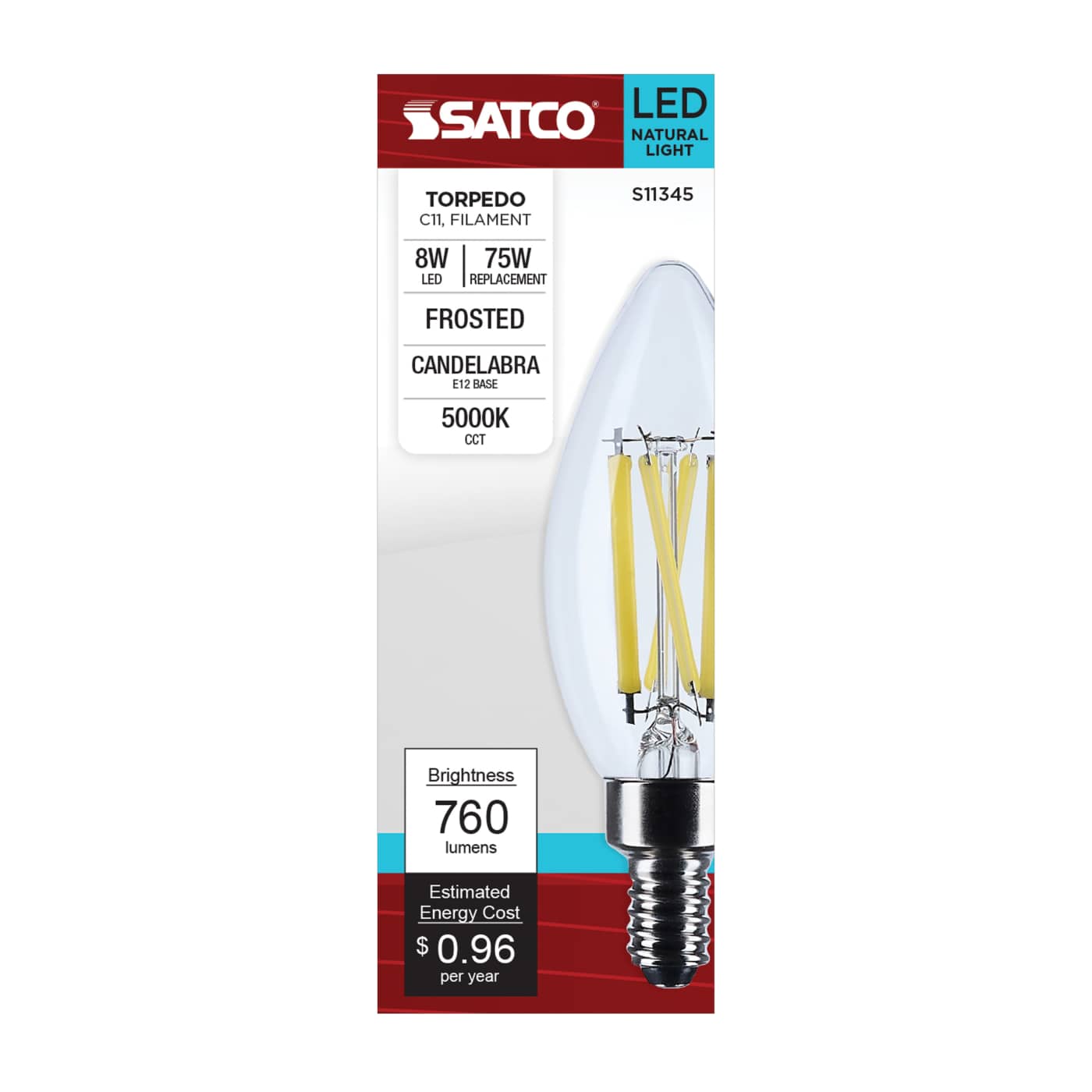 8W/CTC/LED/950/120V/E12 - S11345