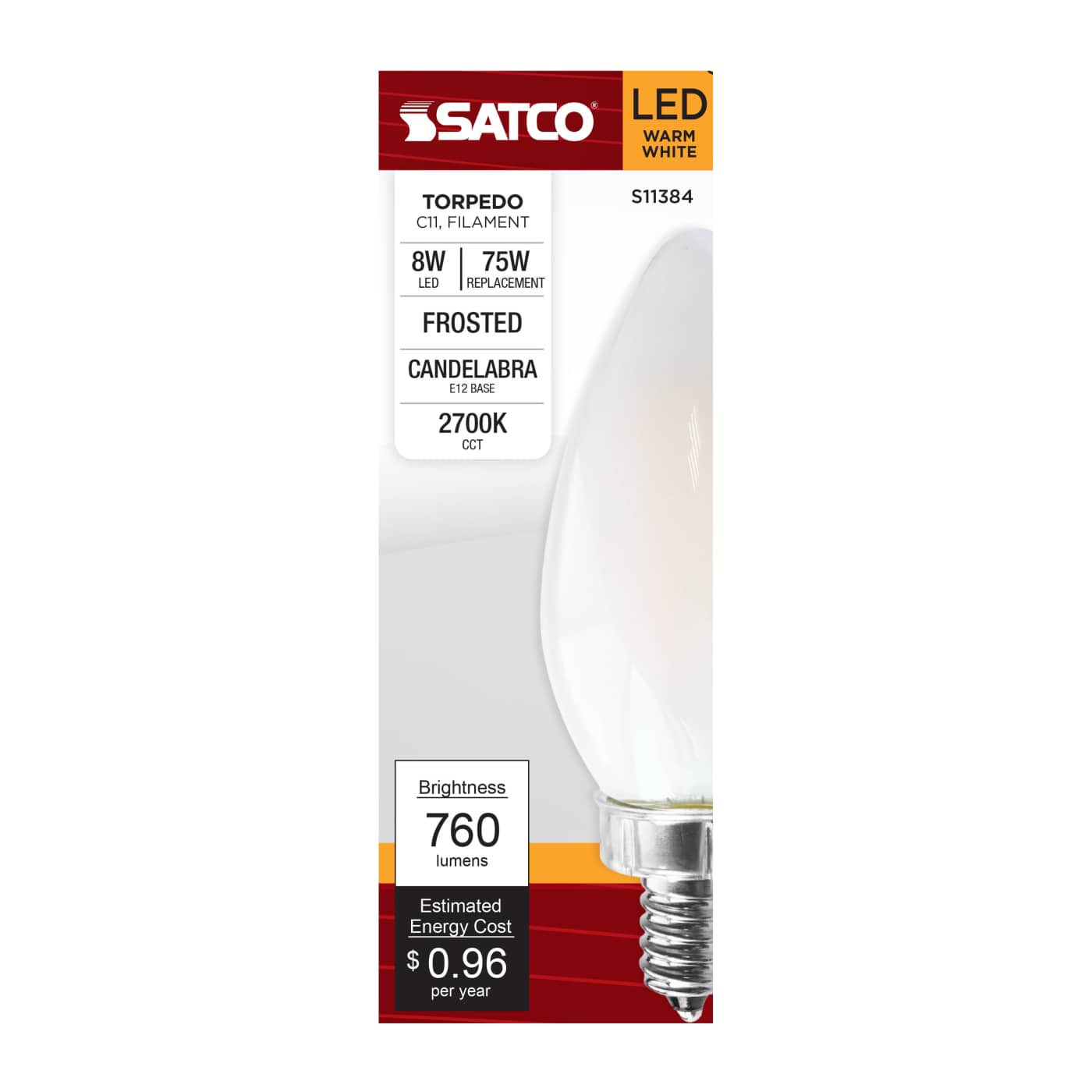 8W/CTF/LED/927/120V/E12 - S11384