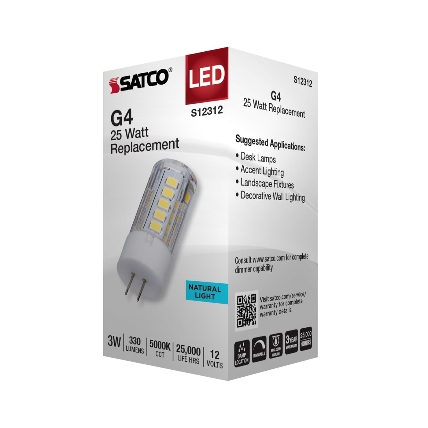 3W/LED/G4/CL/850/12V - S12312