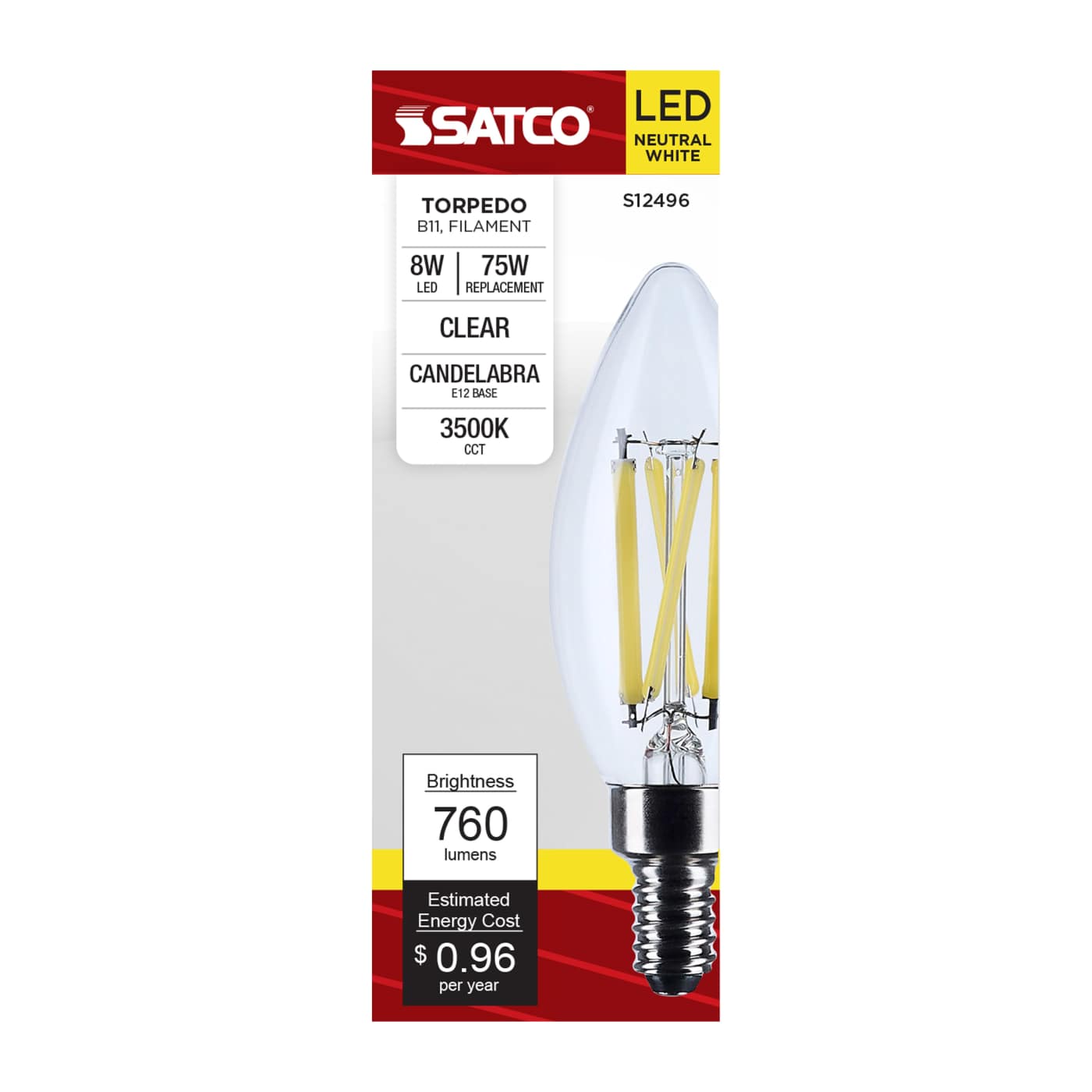 8W/CTC/LED/935/120V/E12 - S12496