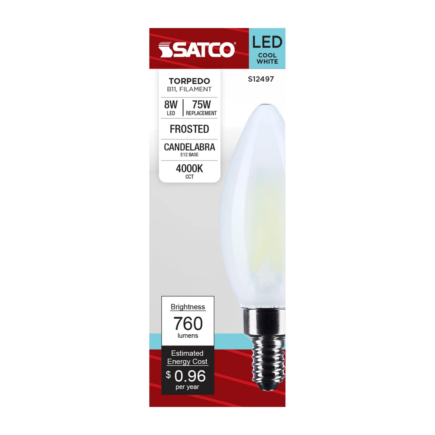8W/CTF/LED/940/120V/E12 - S12497