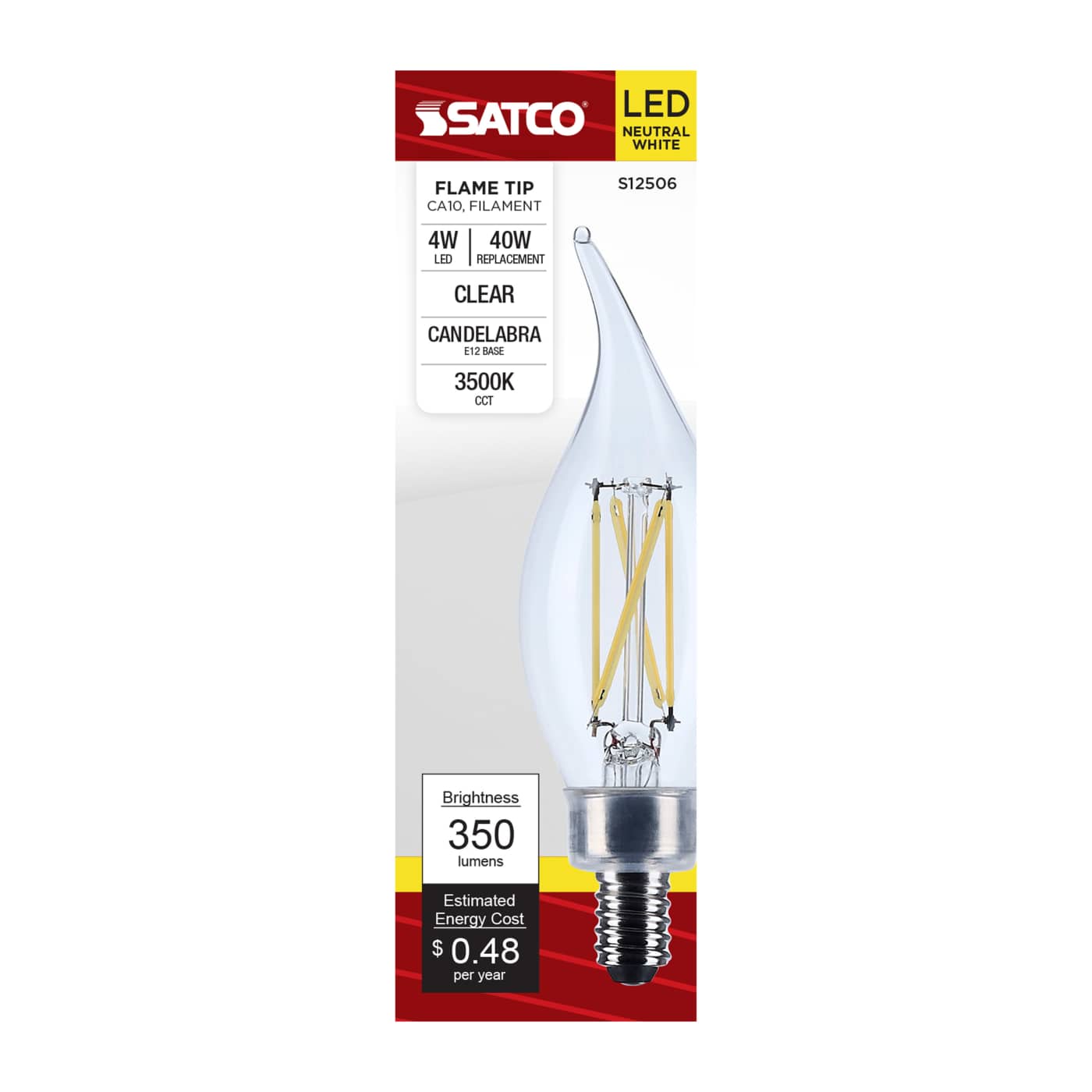 4CA10/LED/935/CL/120V/E12 - S12506