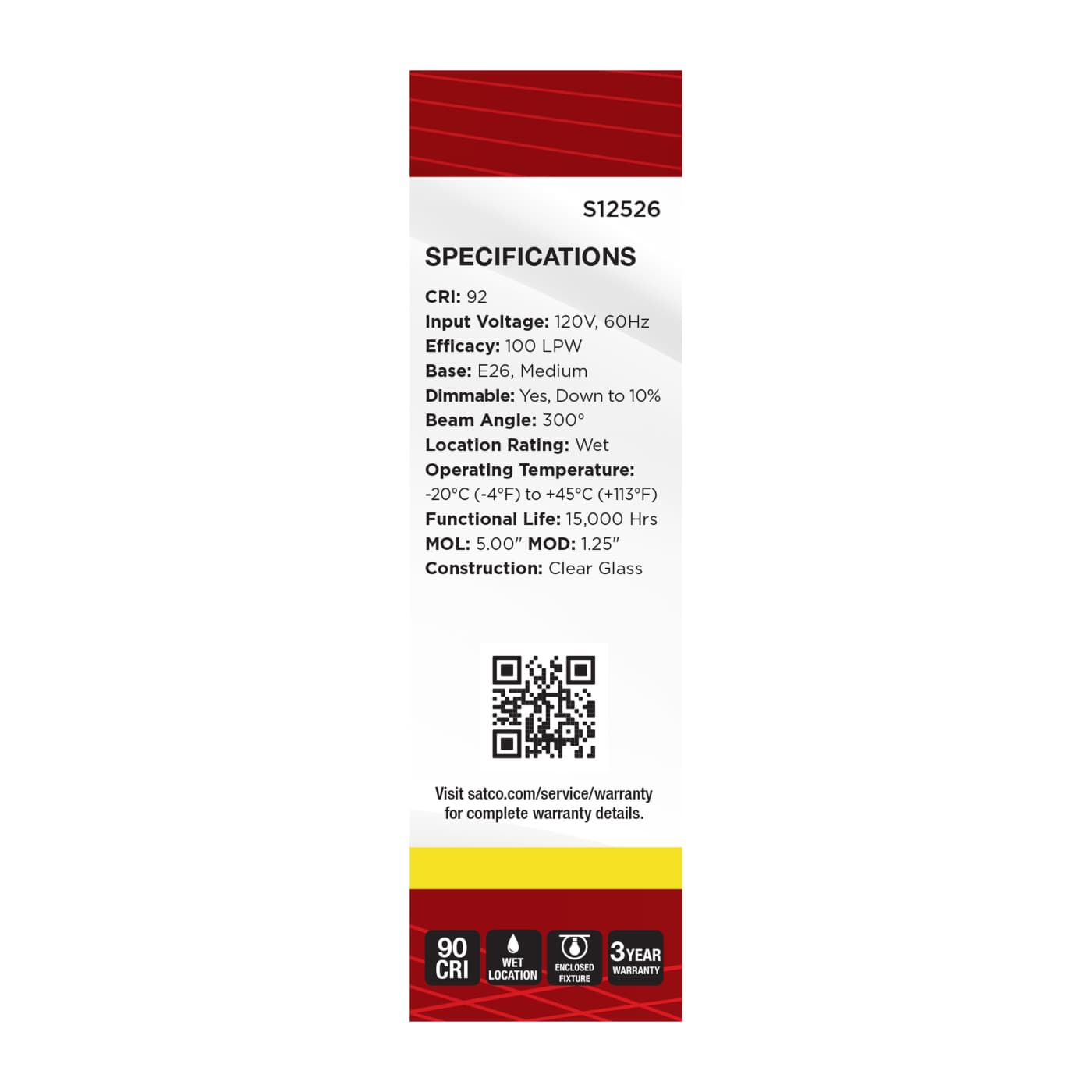 8T10/LED/CL/940/120V/E26 - S12526