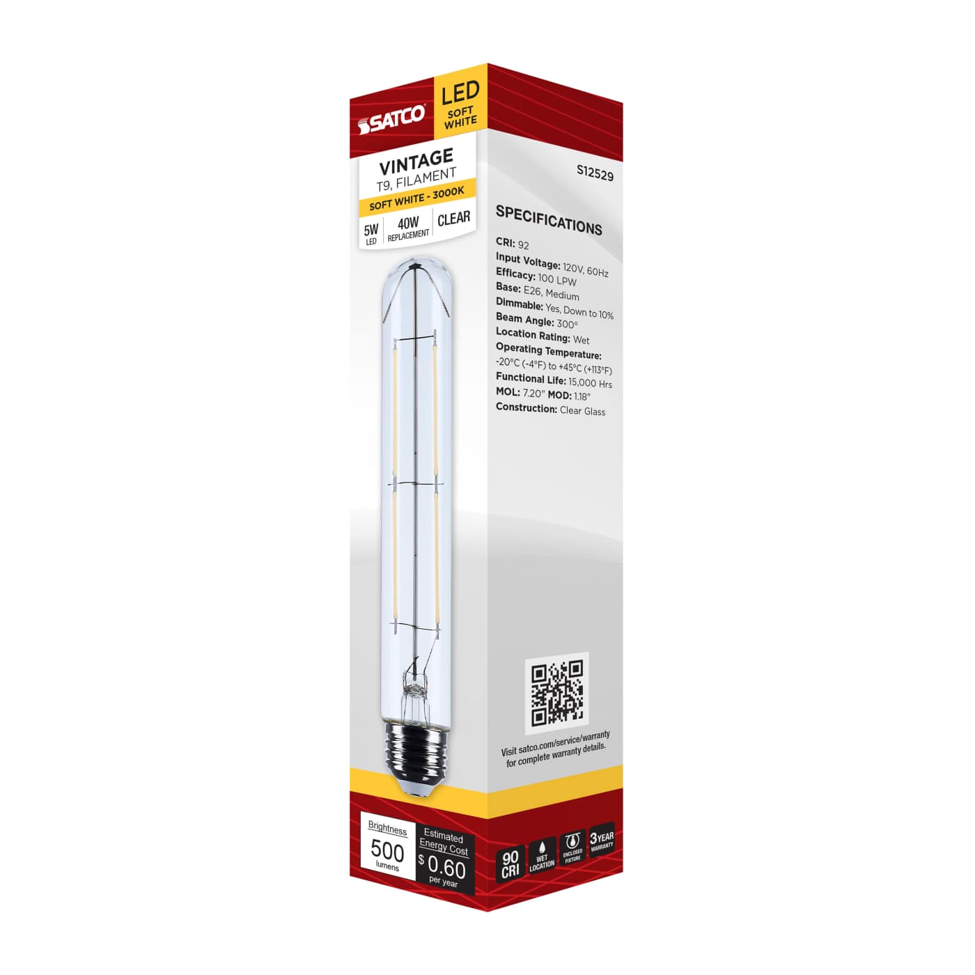 5T9/LED/CL/930/120V/E26 - S12529