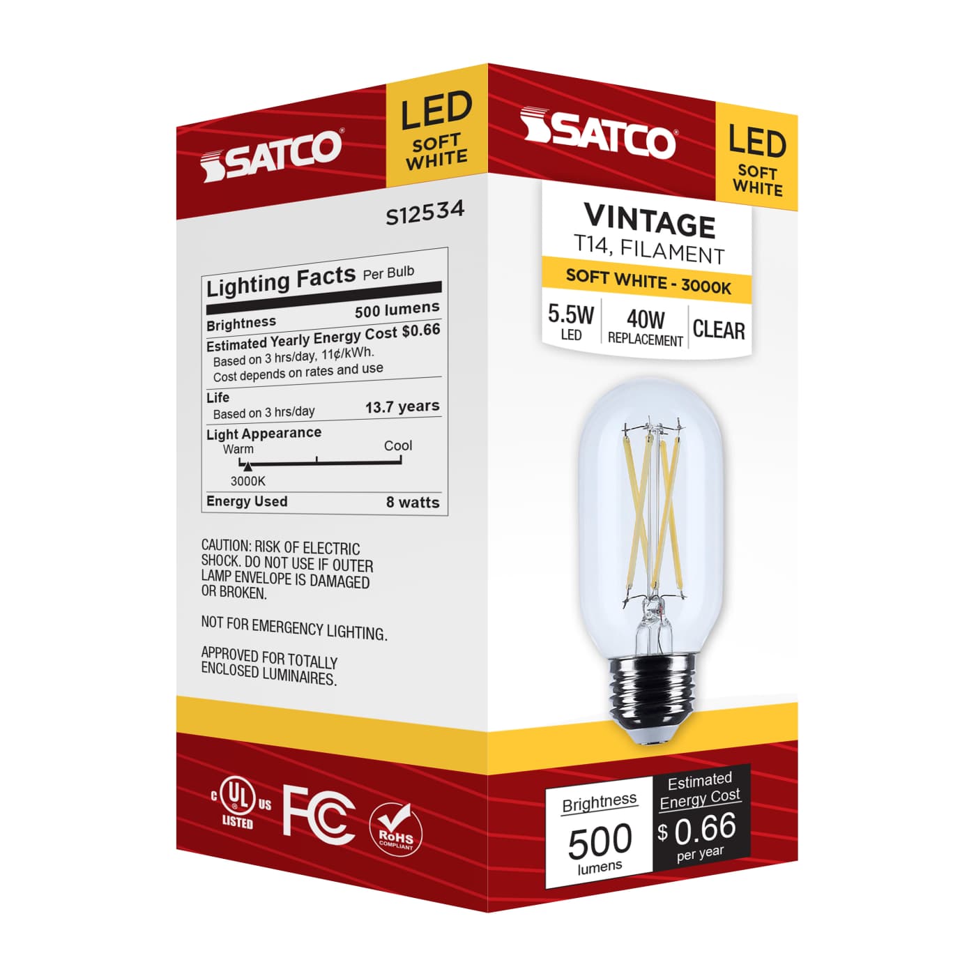 5.5T14/LED/CL/930/120V/E26 - S12534