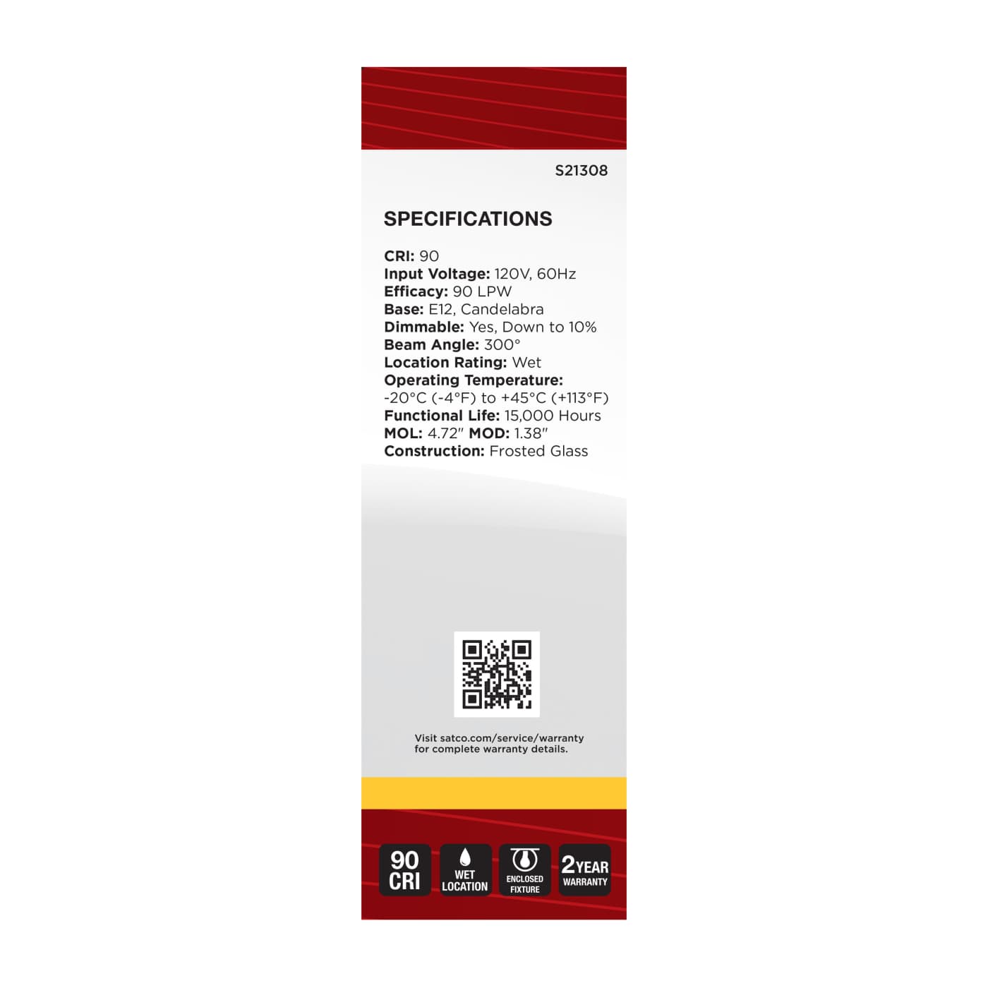 5.5CA10/LED/930/FR/120V/E12 - S21308