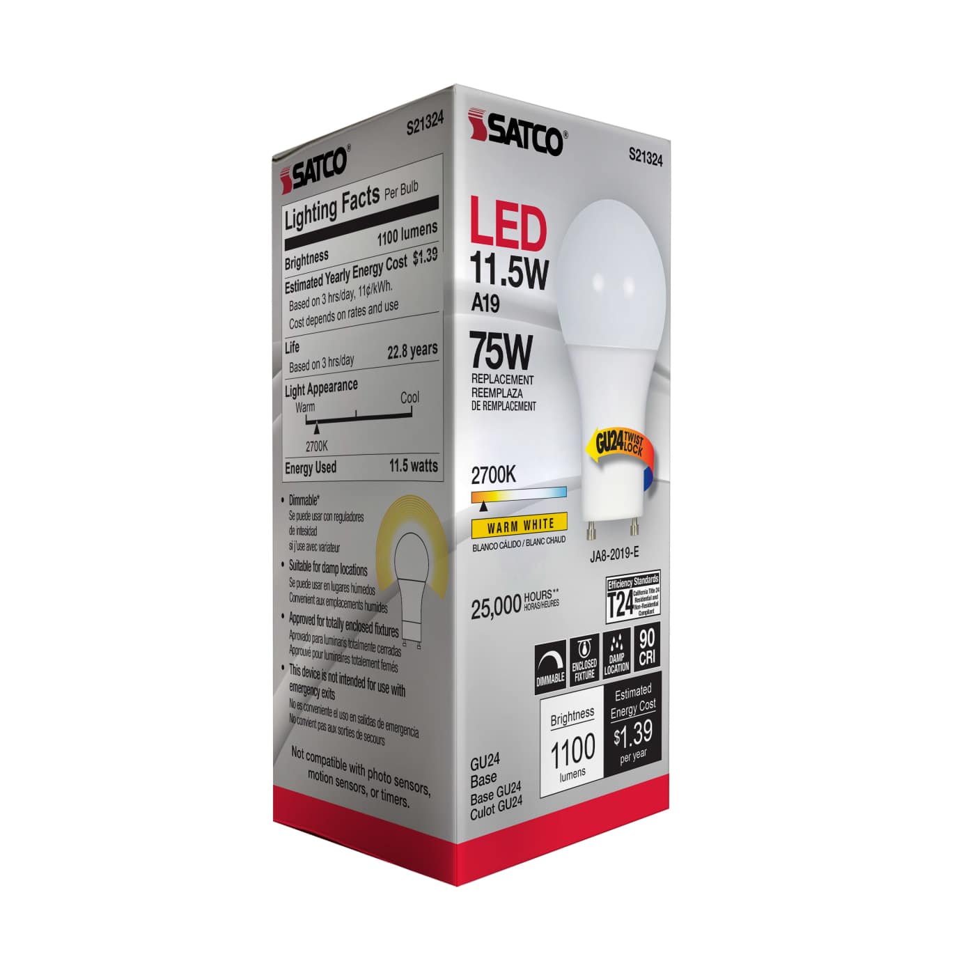 11.5A19LED/927/GU24/120V - S21324