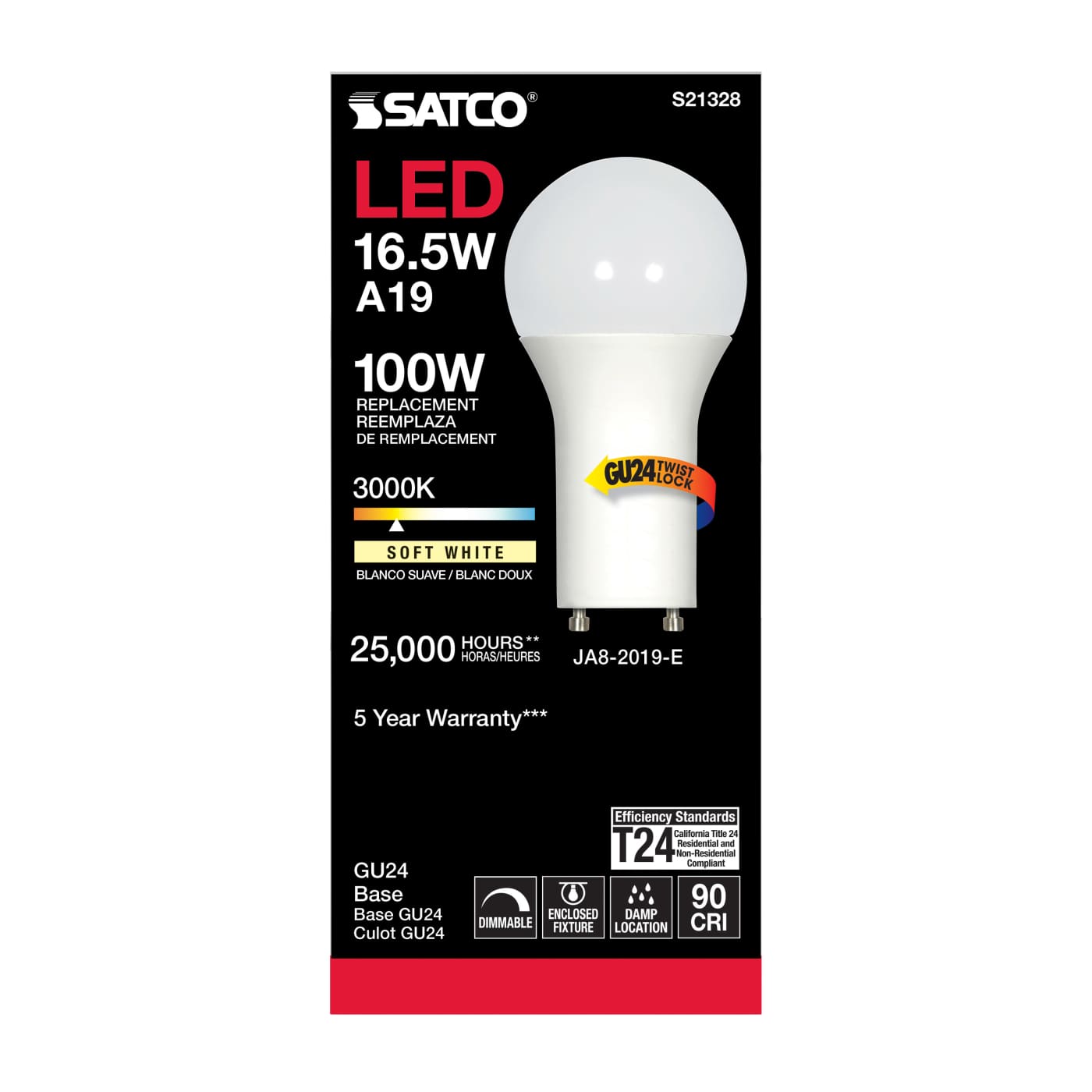 16.5A19LED/930/GU24/120V - S21328