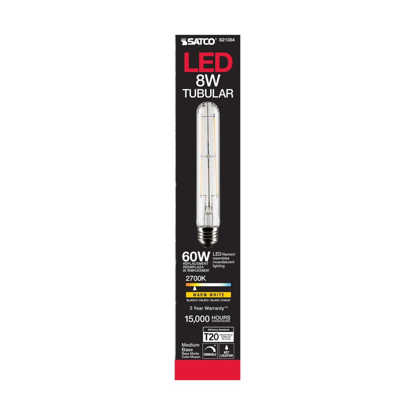 8T9/LED/CL/927/120V/E26 - S21354
