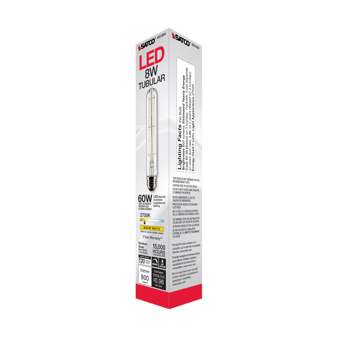 8T9/LED/CL/927/120V/E26 - S21354