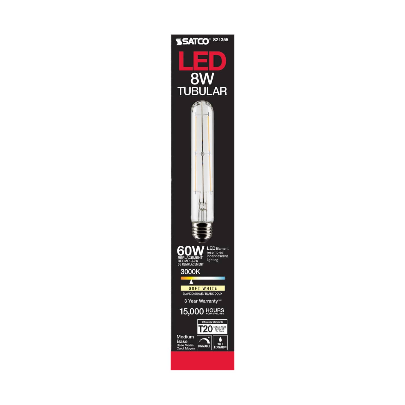 8T9/LED/CL/930/120V/E26 - S21355