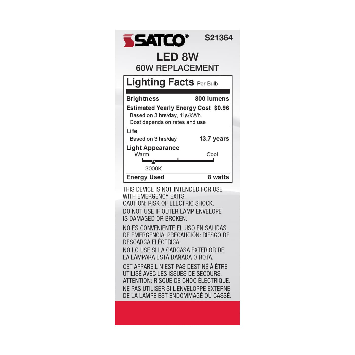 8ST19/CL/LED/930/E26 - S21364