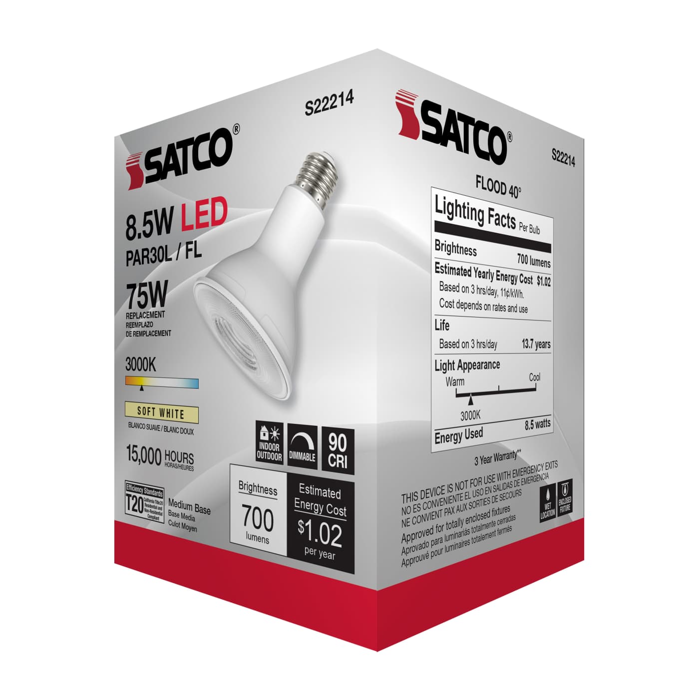 8.5PAR30L/LED/930/FL/120V - S22214
