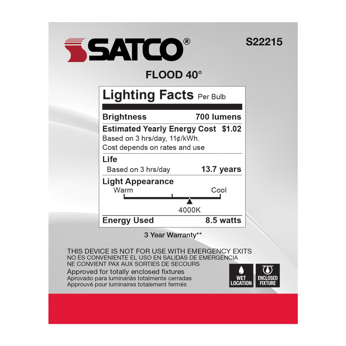 8.5PAR30L/LED/940/FL/120V - S22215