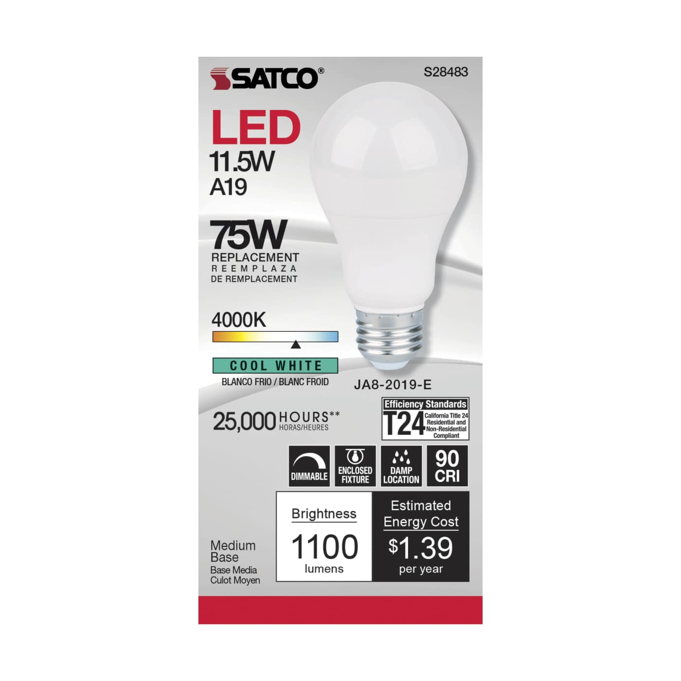 11.5A19LED/940/120V - S28483