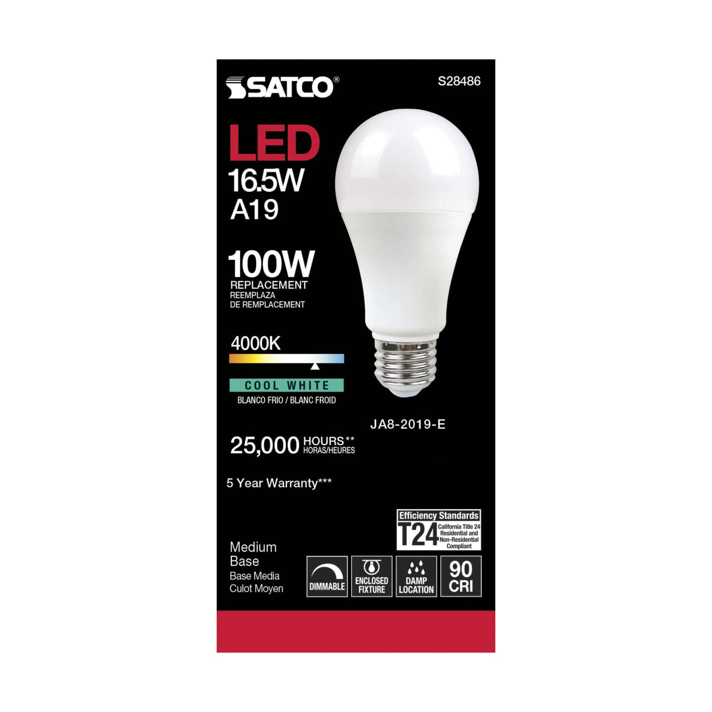 16.5A19LED/940/120V - S28486