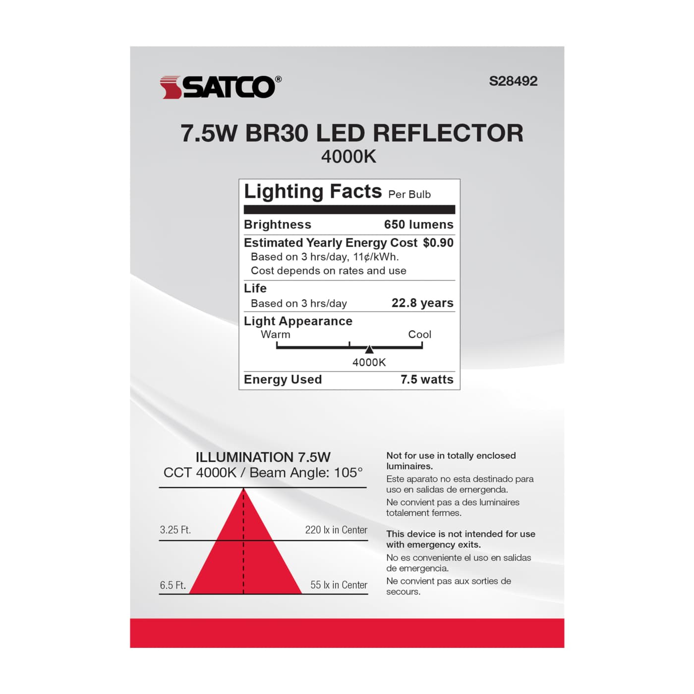 7.5BR30/LED/940/120V - S28492