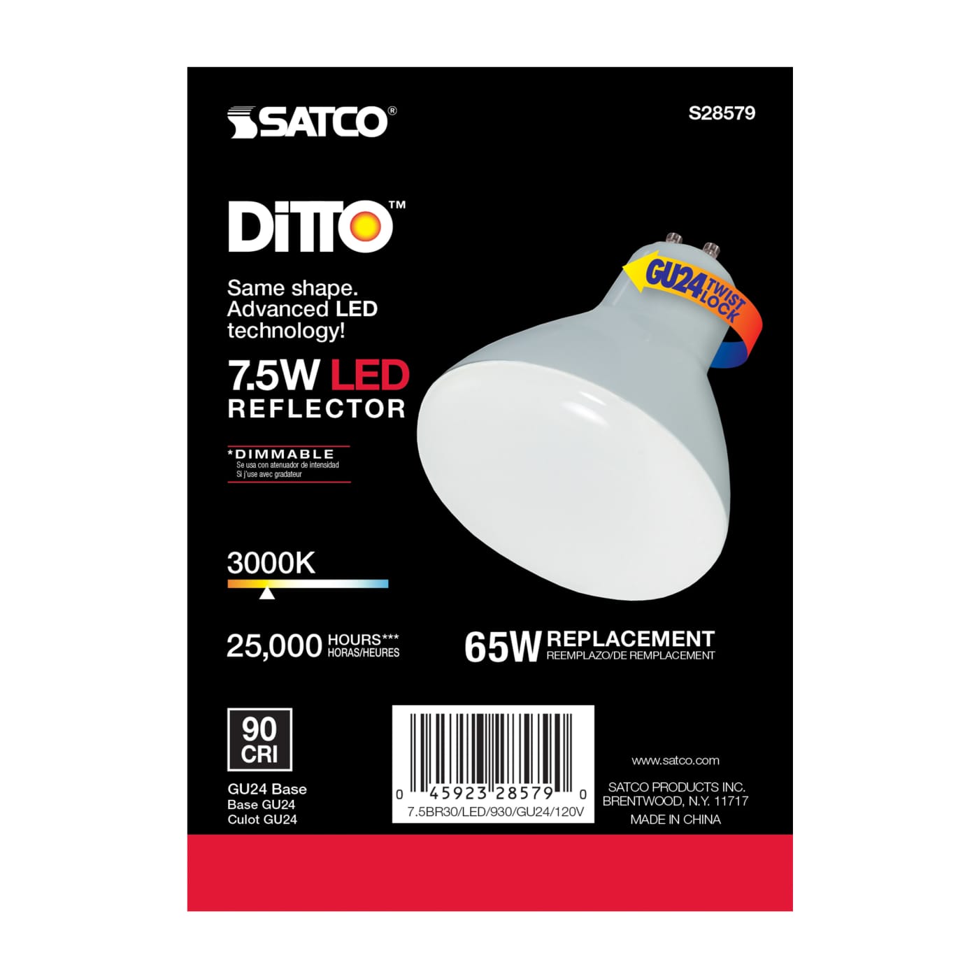 7.5BR30/LED/930/GU24/120V - S28579