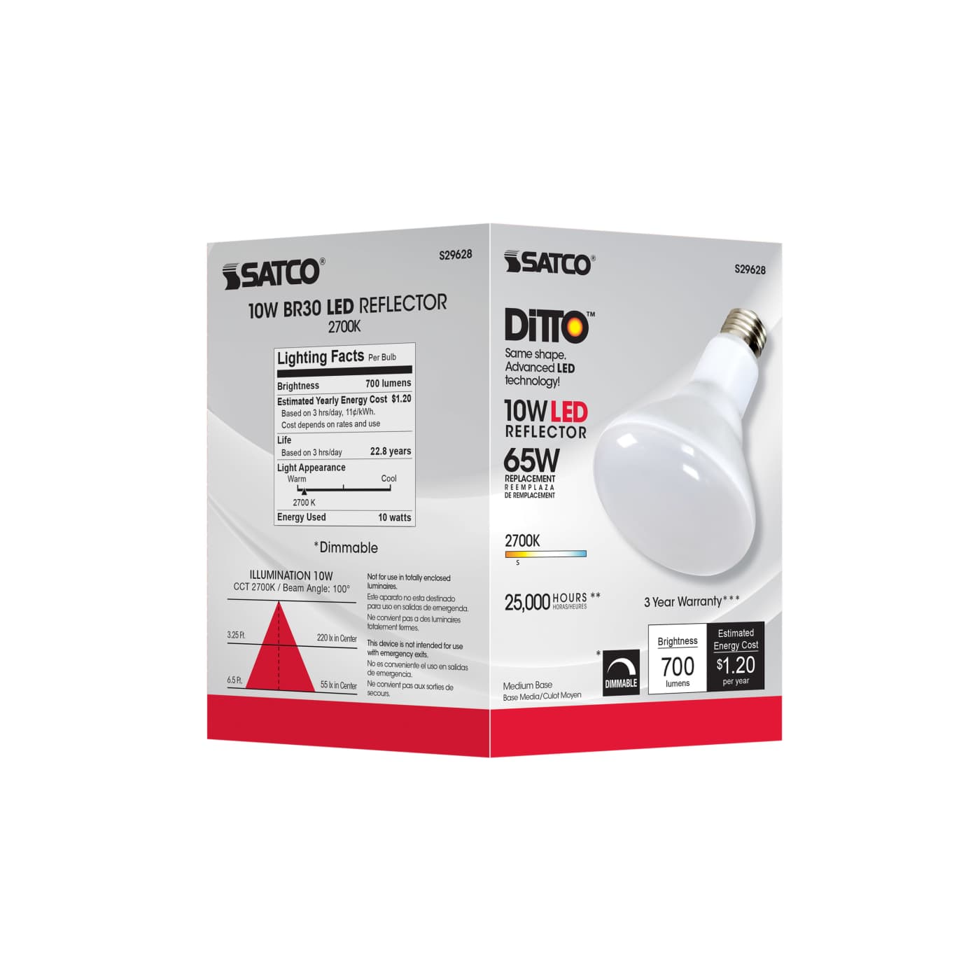 10BR30/LED/2700K/700L/120V/D - S29628