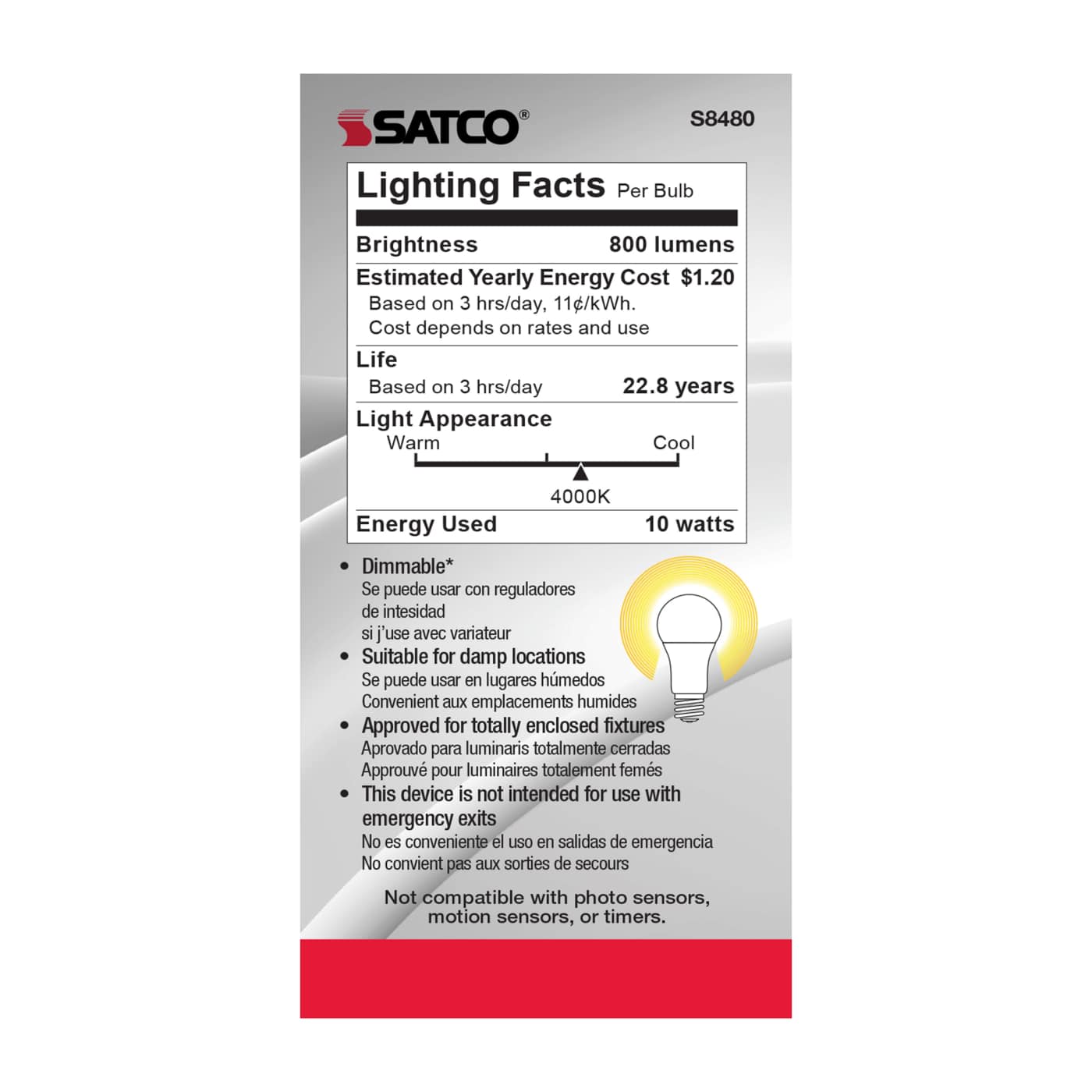 10A19/LED/4K/90CRI - S8480