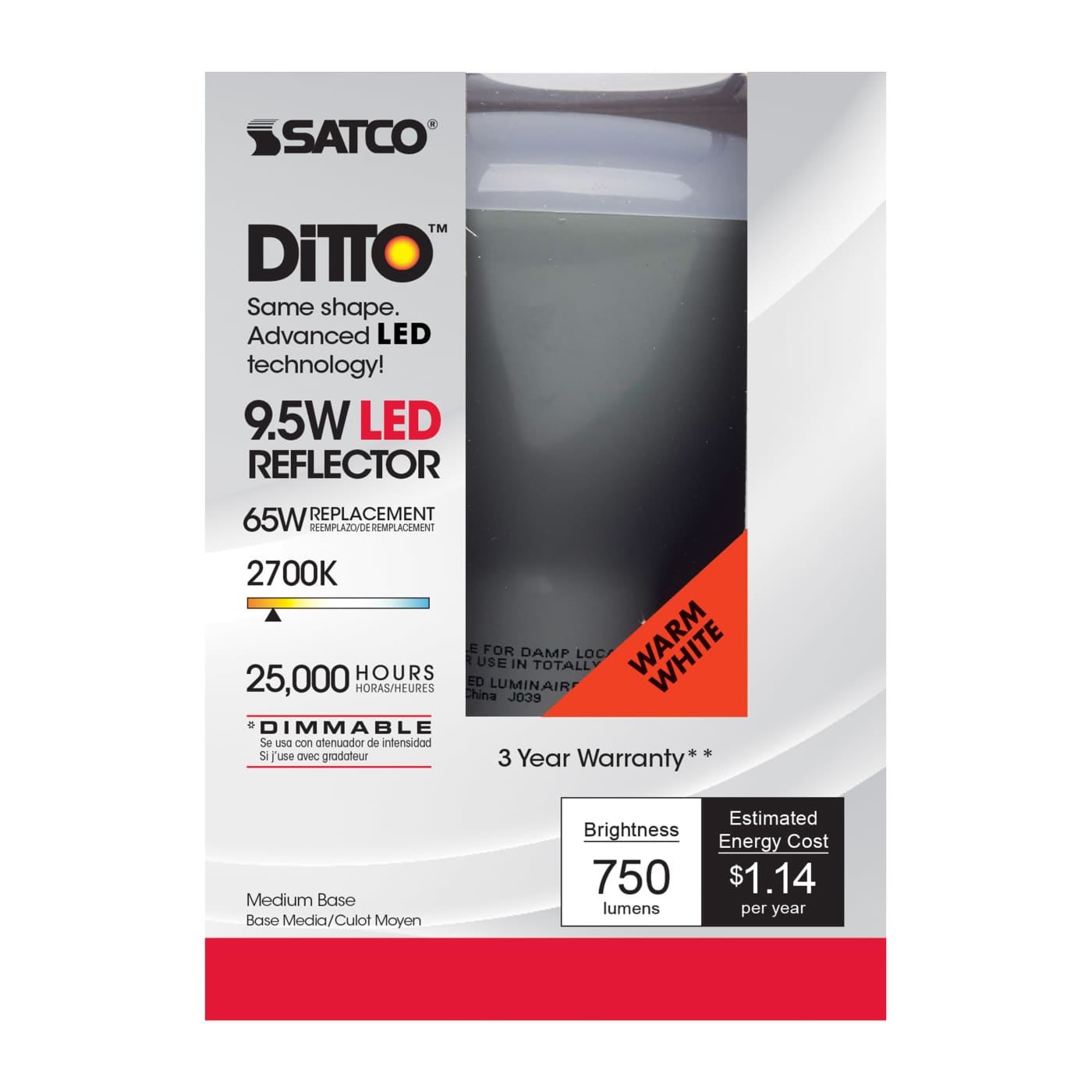 9.5BR30/LED/2700K/750L/120V/D - S9620