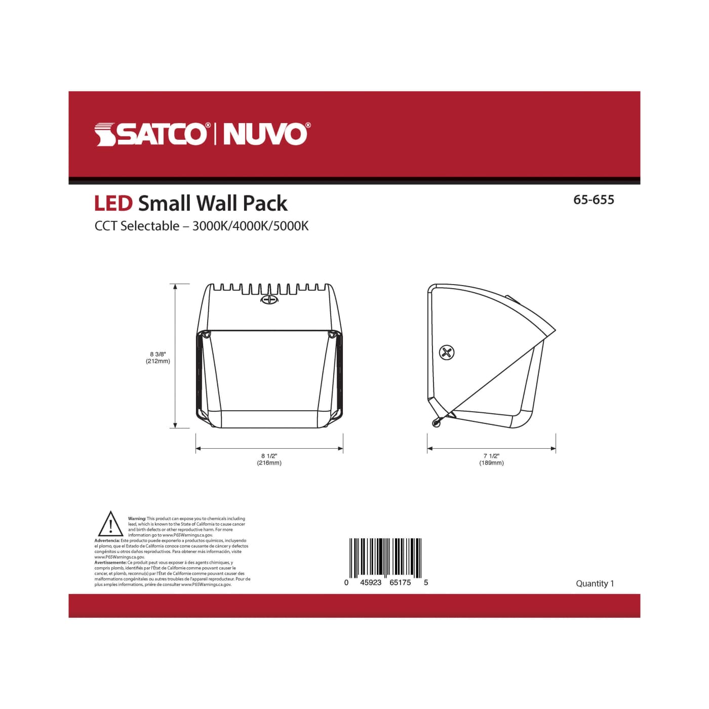 29W LED SMALL WALL PACK - 65-655