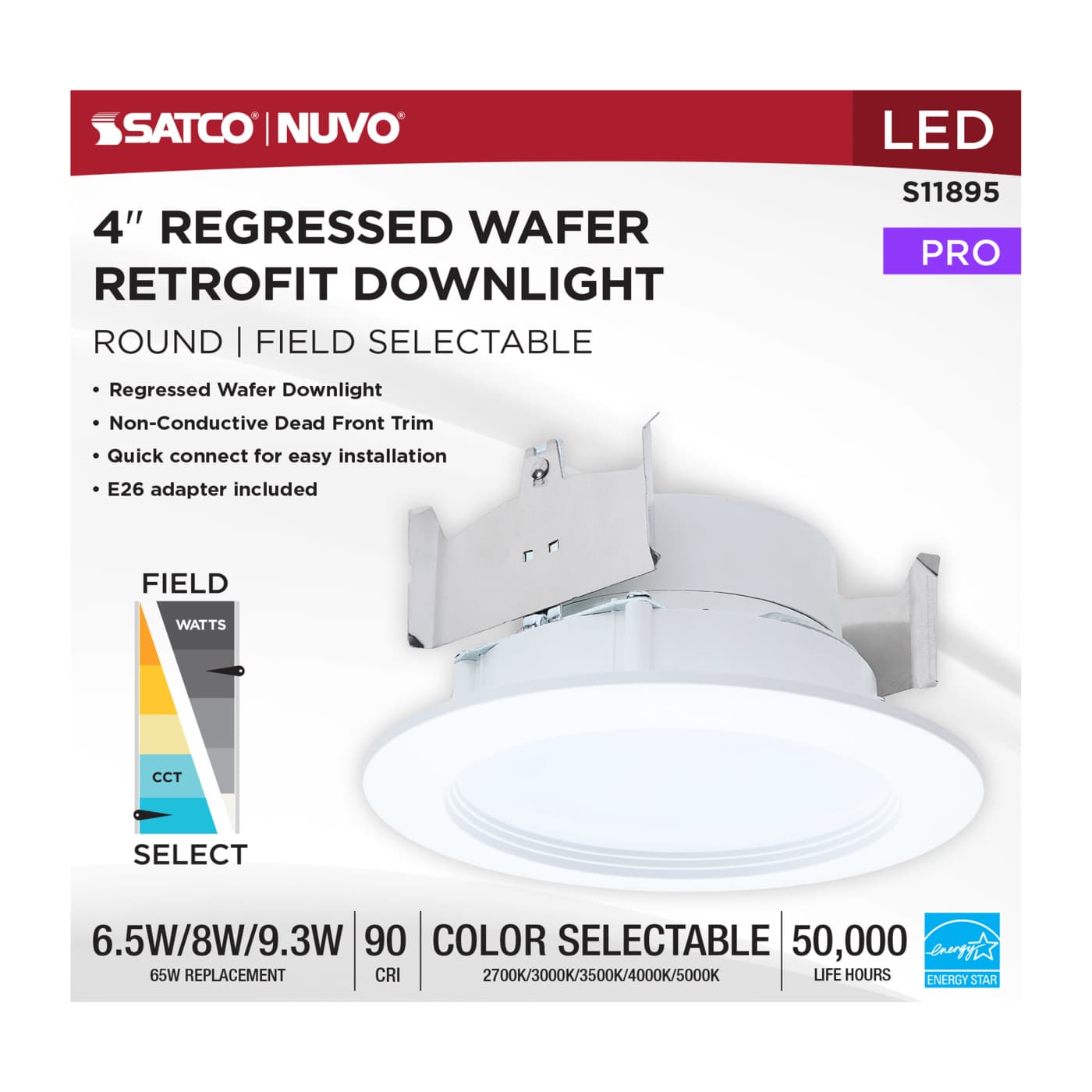 9WLED/DLR/4/FS/WR/RND/WH - S11895