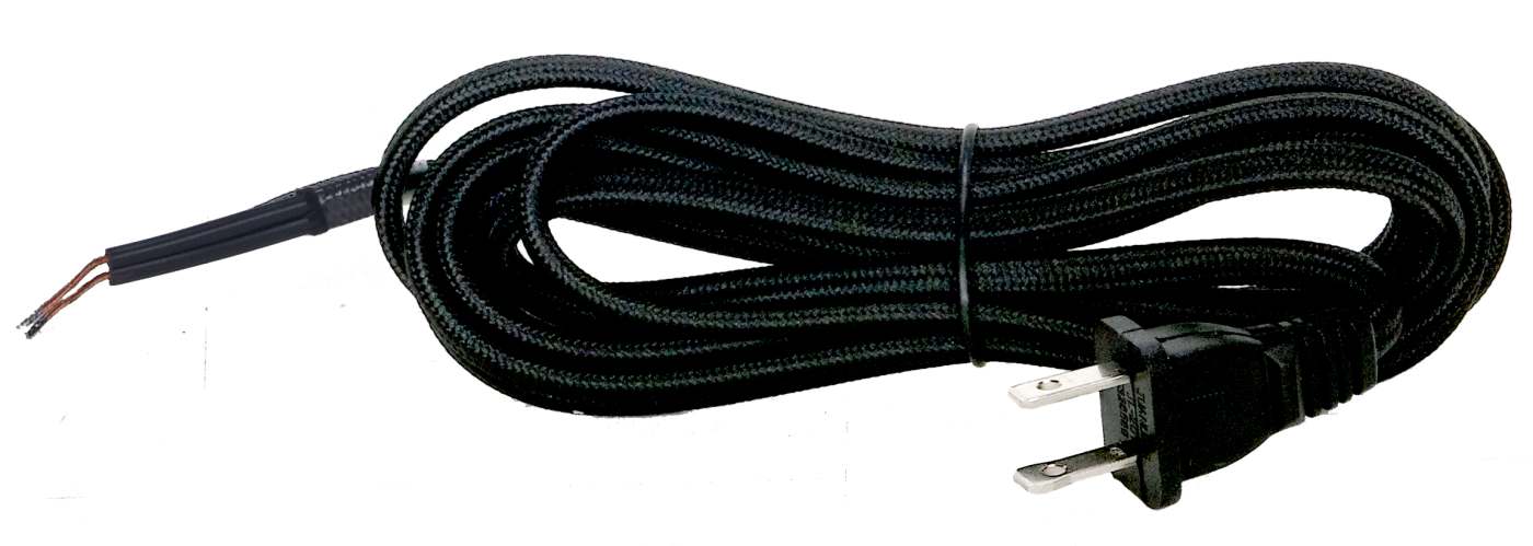 10 FT 18/2 SPT-2 BLK RAYON 105 - 80-2290