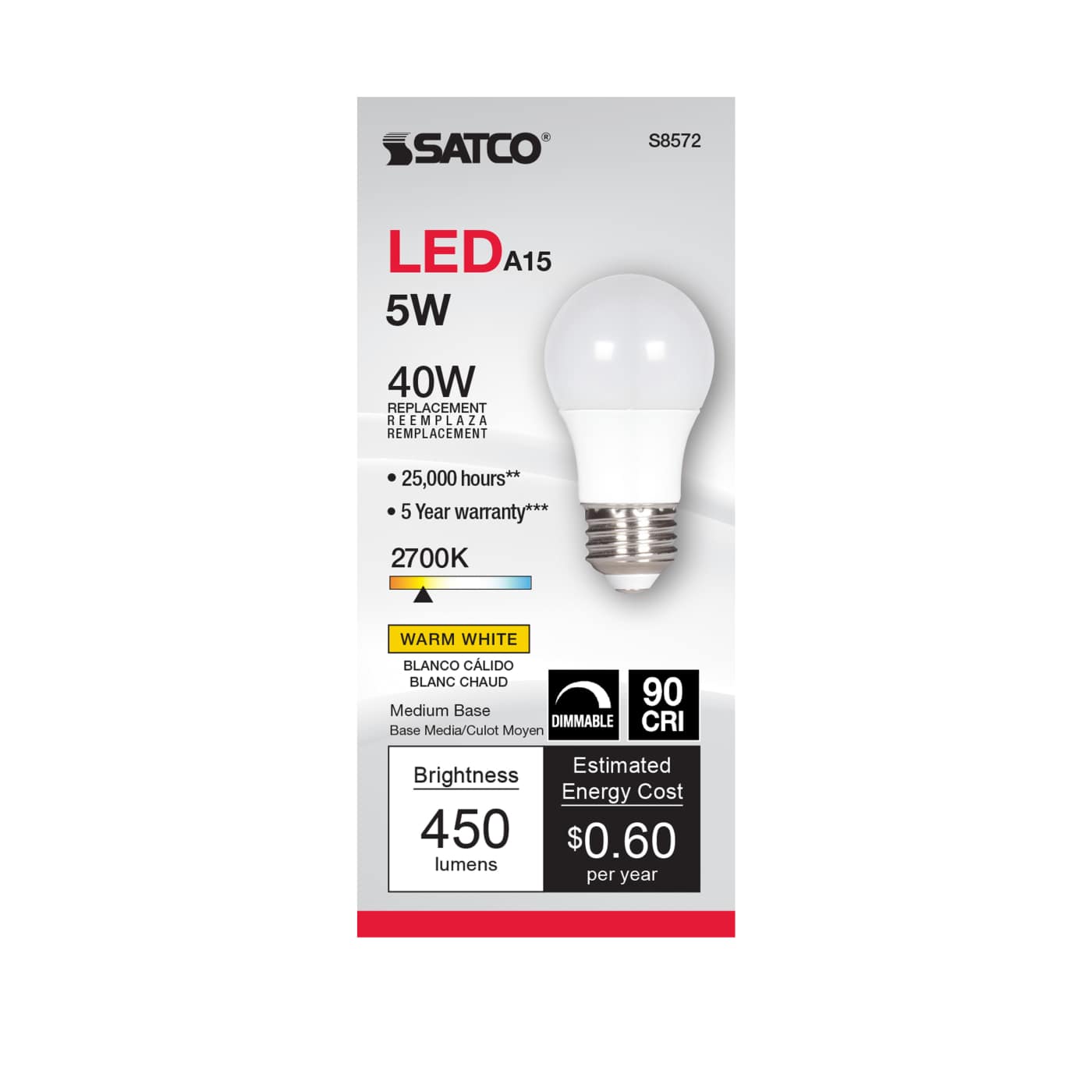5A15/LED/2700K/120V - S8572