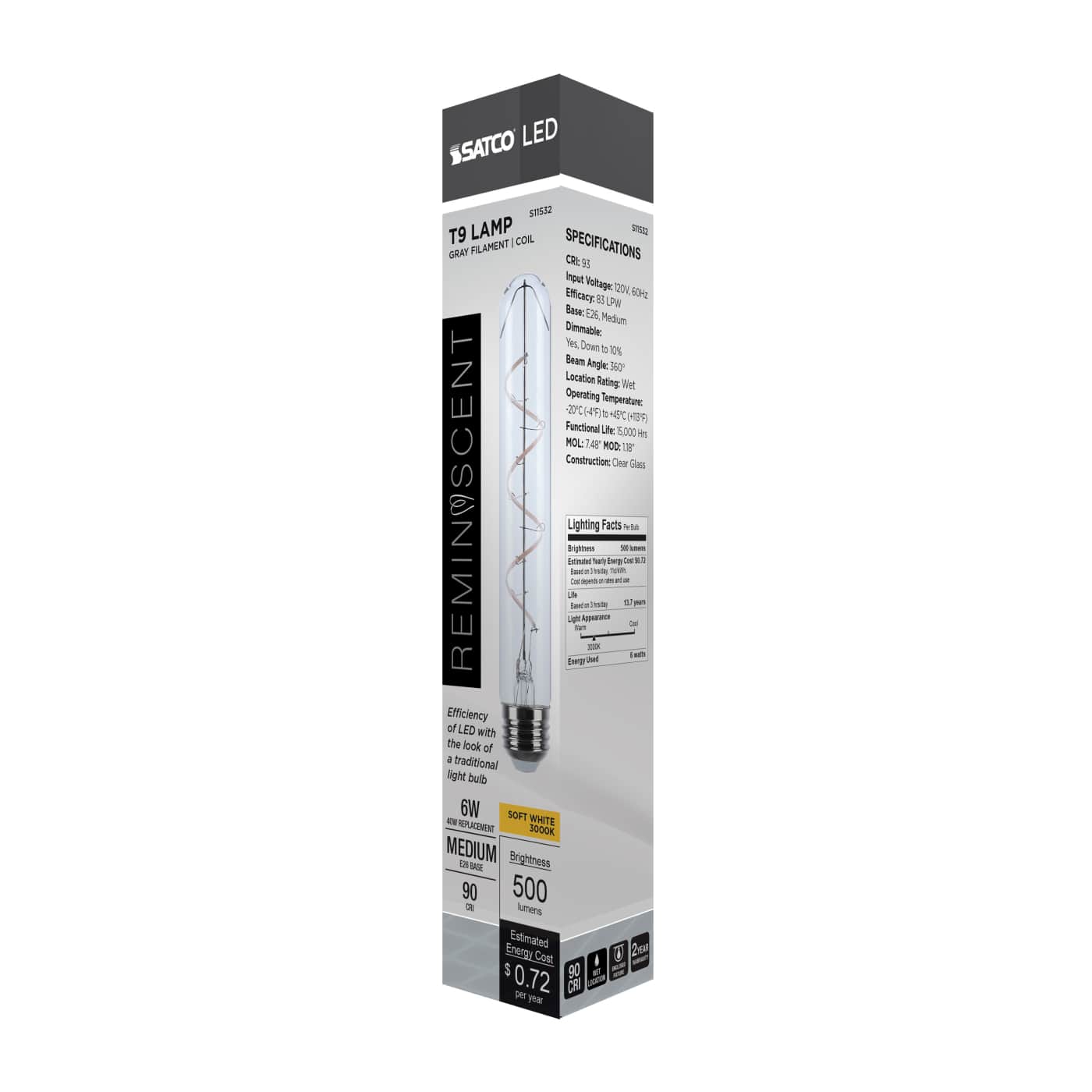 6T9/CL/LED-GF/COIL/930/E26 - S11532