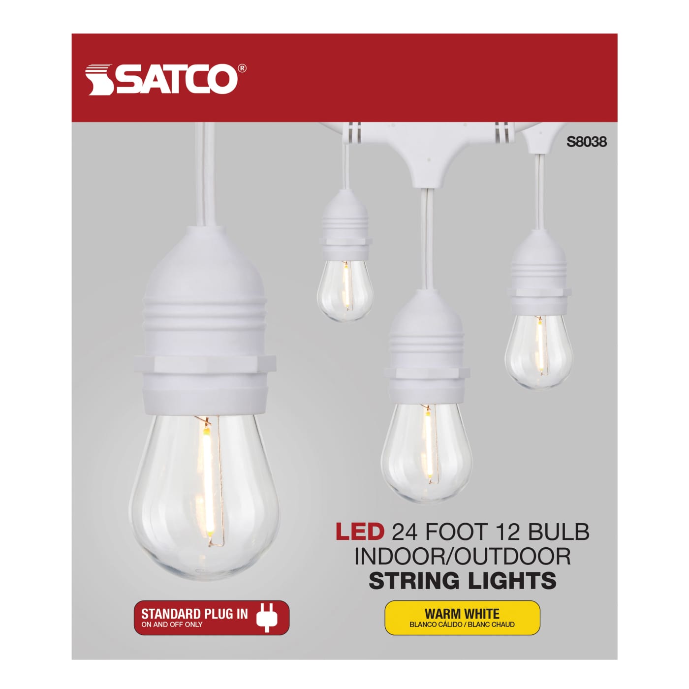 24FT/LED/SL/S14/822K/WH/120V - S8038