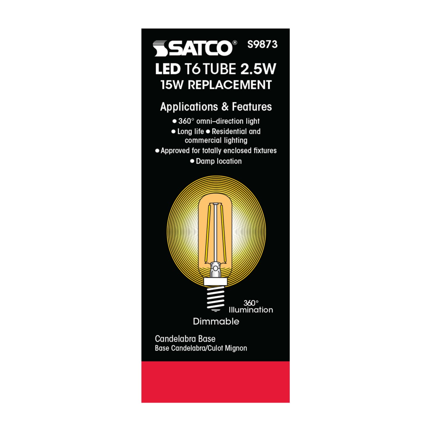 2.5T6/LED/AMB/20K/E12/120V - S9873
