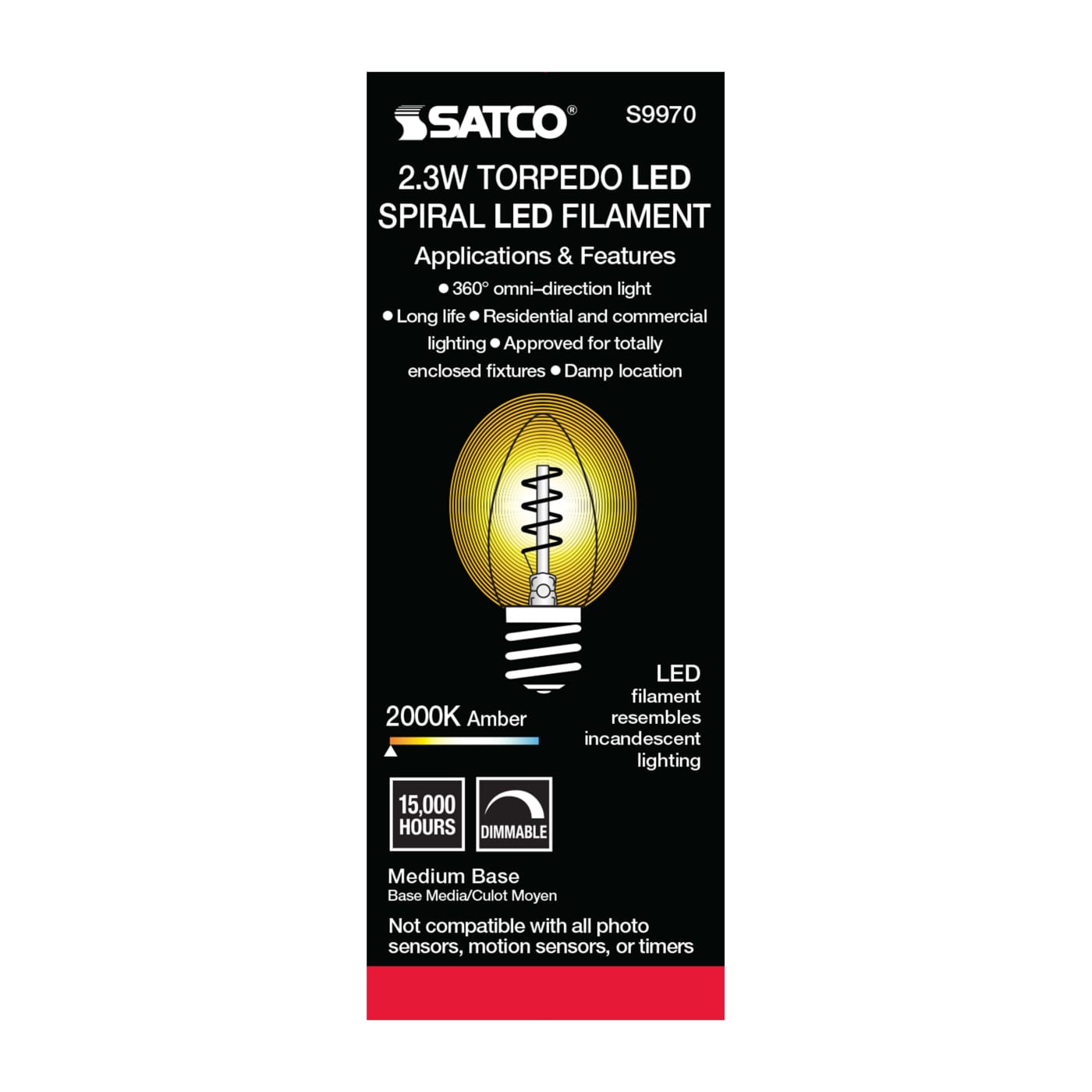 2.3ETC/SPIRAL/LED/AMB/120V - S9970