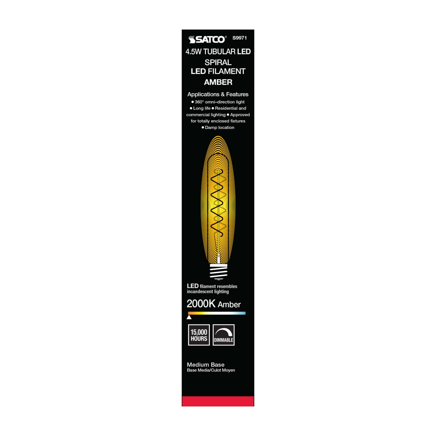 4.5T9/SPIRAL/LED/AMB/120V - S9971