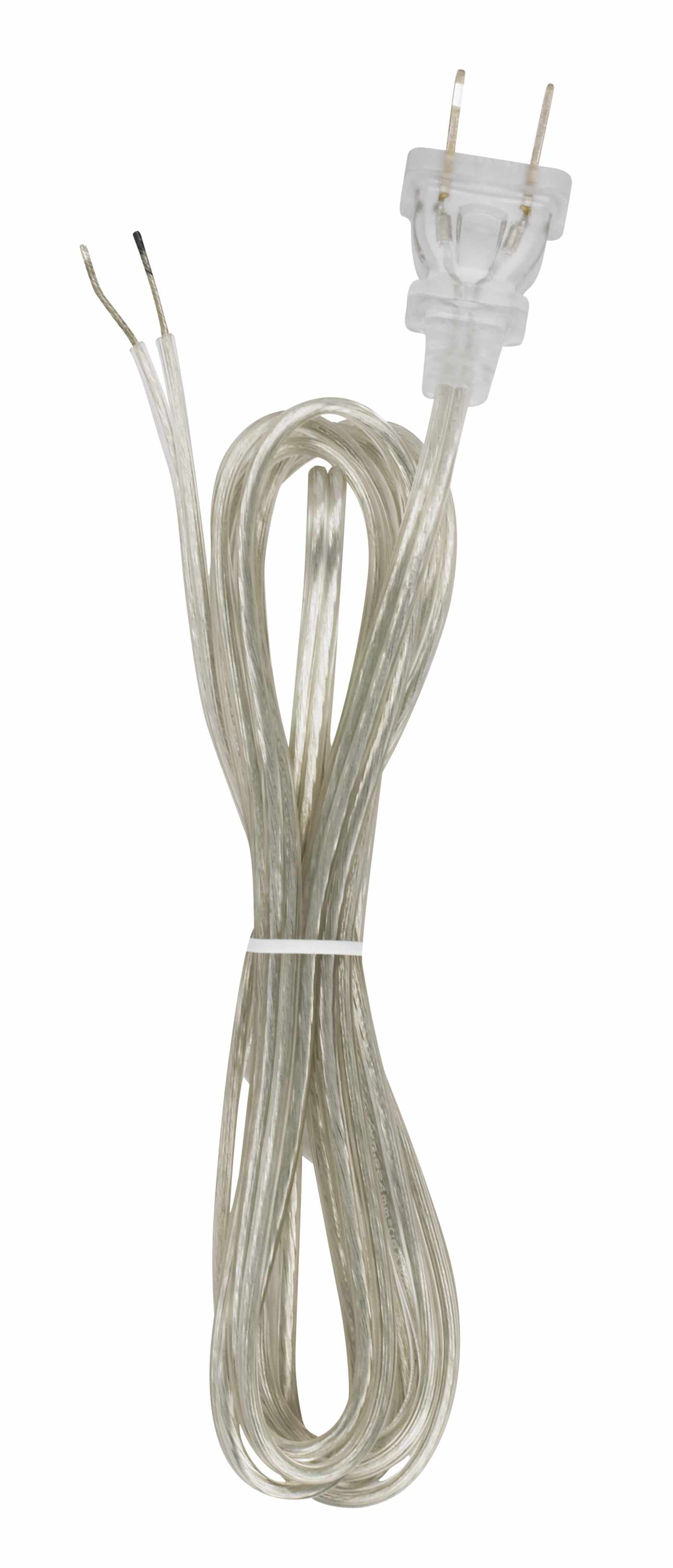 8' CLEAR SILVER CORD SET SPT-1 - 90-1527