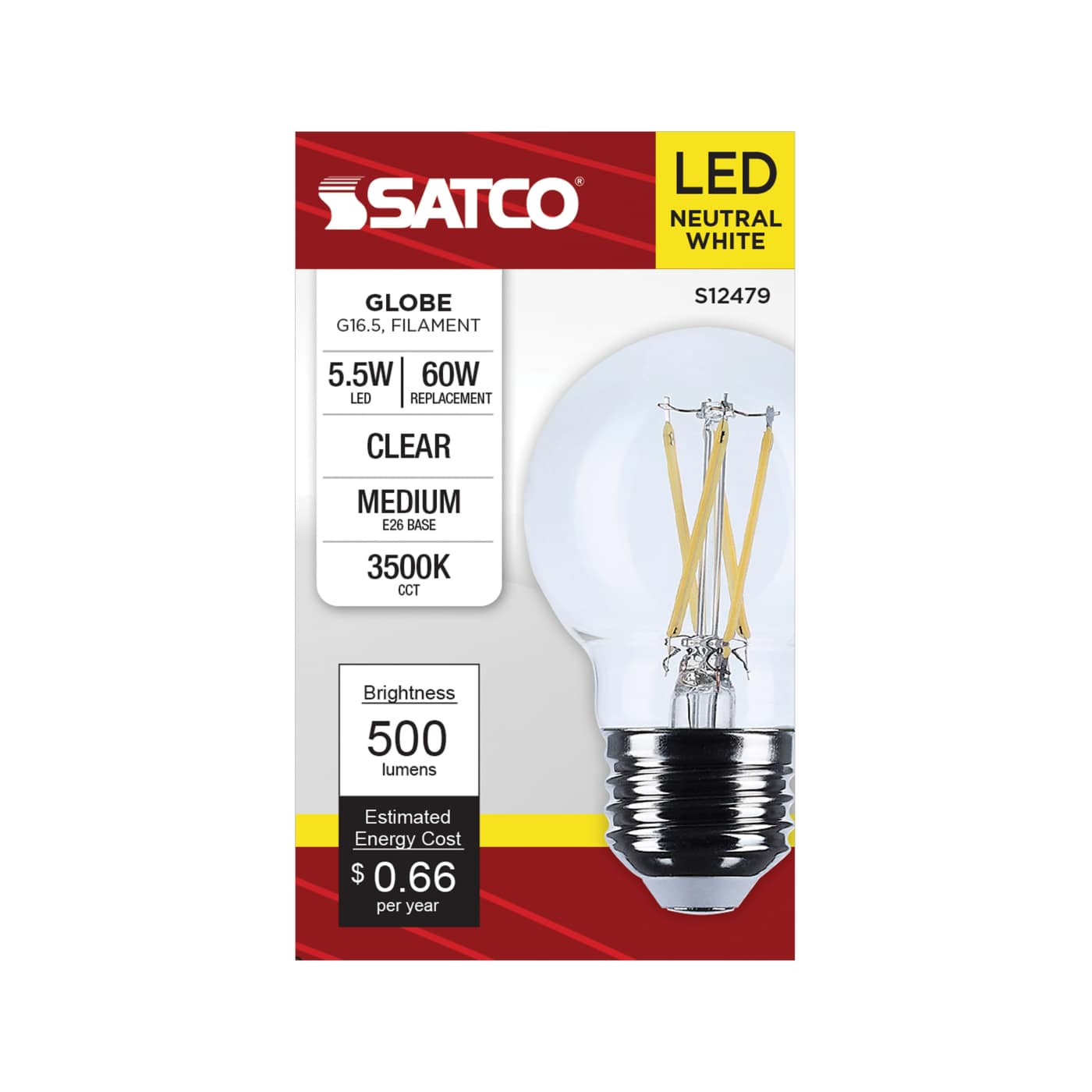 5.5G16.5/LED/CL/935/120V/E26 - S12479