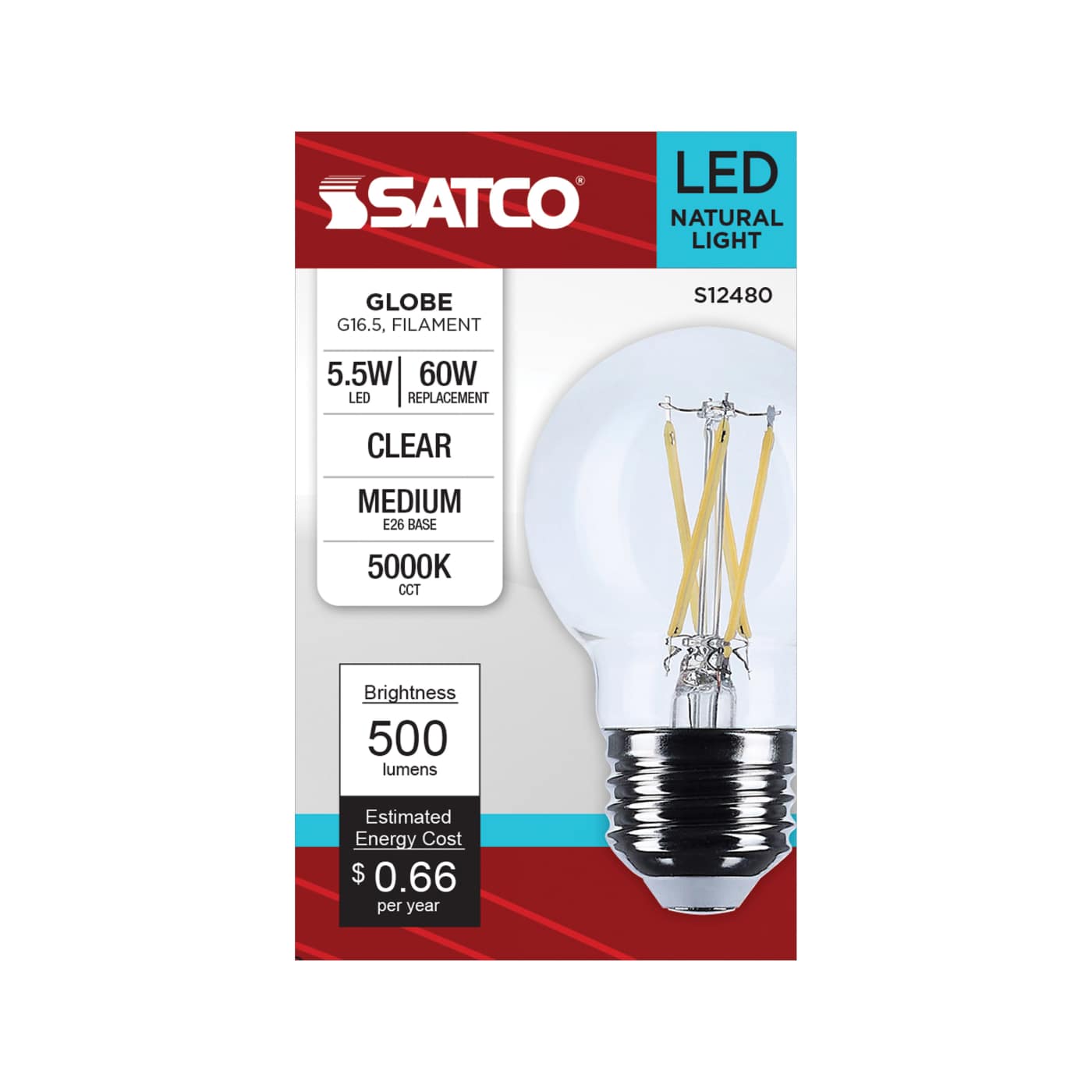 5.5G16.5/LED/CL/950/120V/E26 - S12480