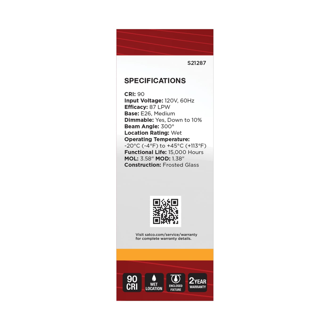 4B11/LED/927/FR/120V/E26 - S21287