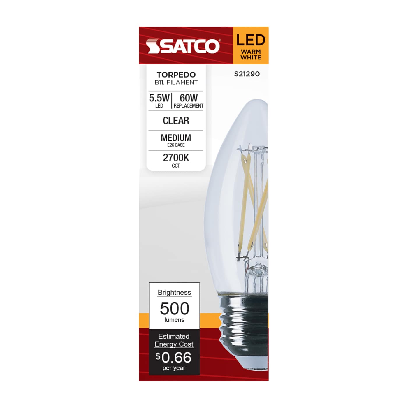 5.5B11/LED/927/CL/120V/E26 - S21290