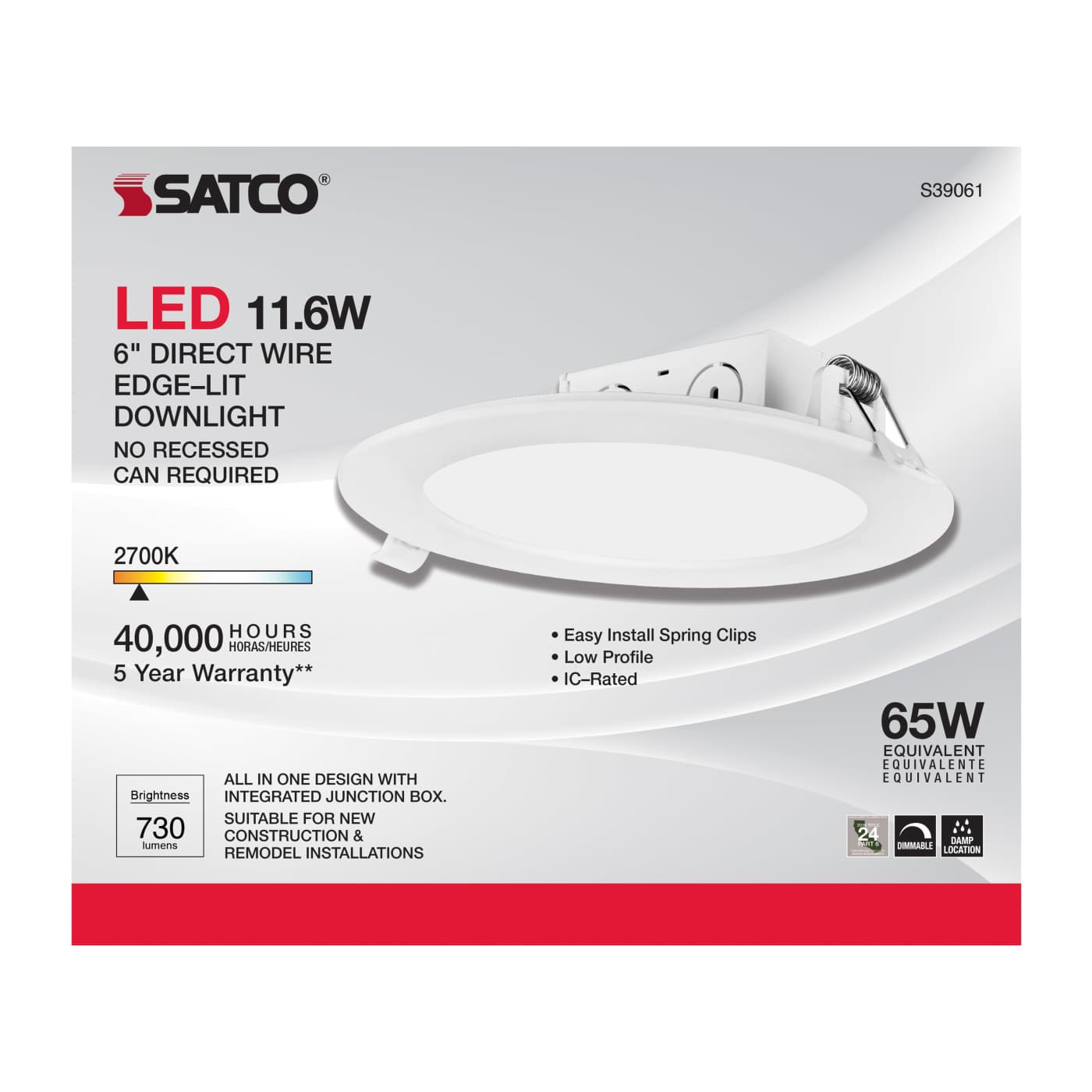 11.6WLED/DW/EL/5-6/27K/120V - S39061