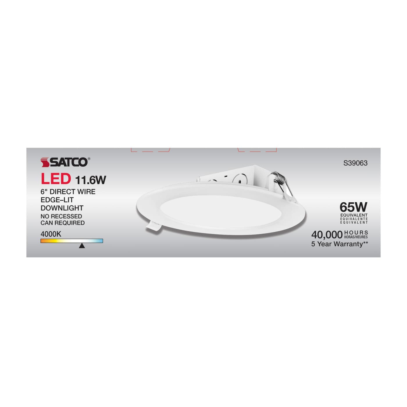 11.6WLED/DW/EL/5-6/40K/120V - S39063