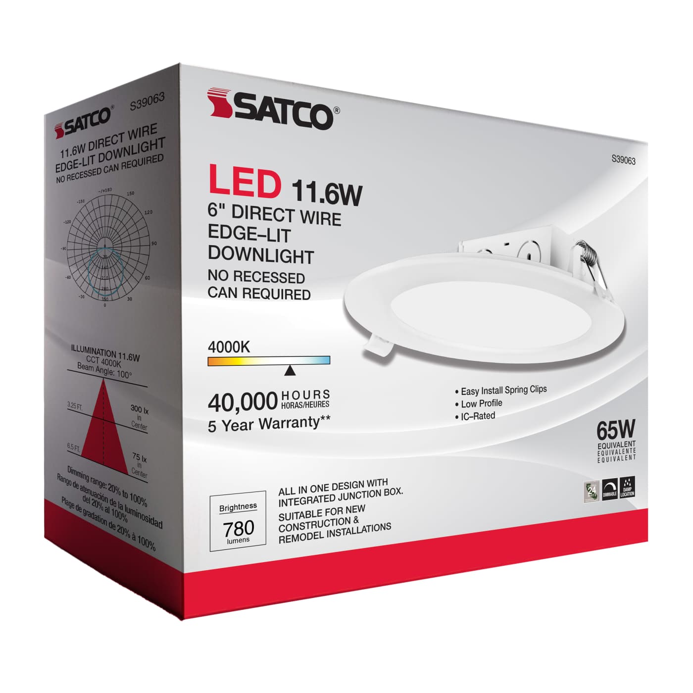 11.6WLED/DW/EL/5-6/40K/120V - S39063