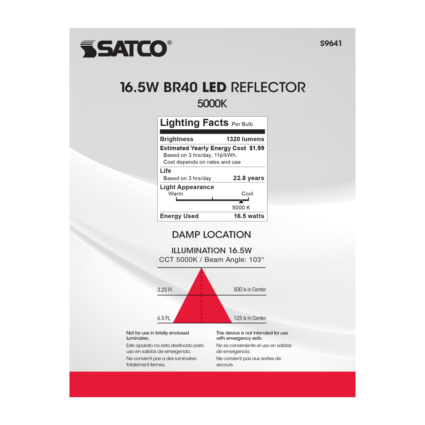 16.5BR40/LED/5000K/1200L/120V - S9641