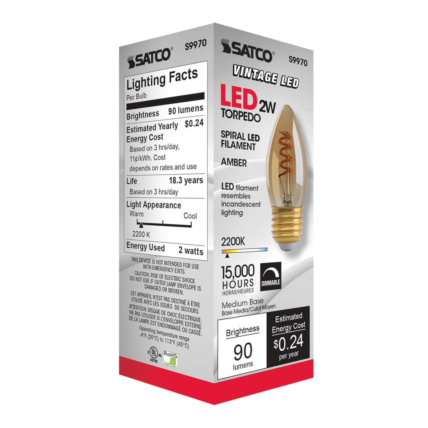 2.3ETC/SPIRAL/LED/AMB/120V - S9970