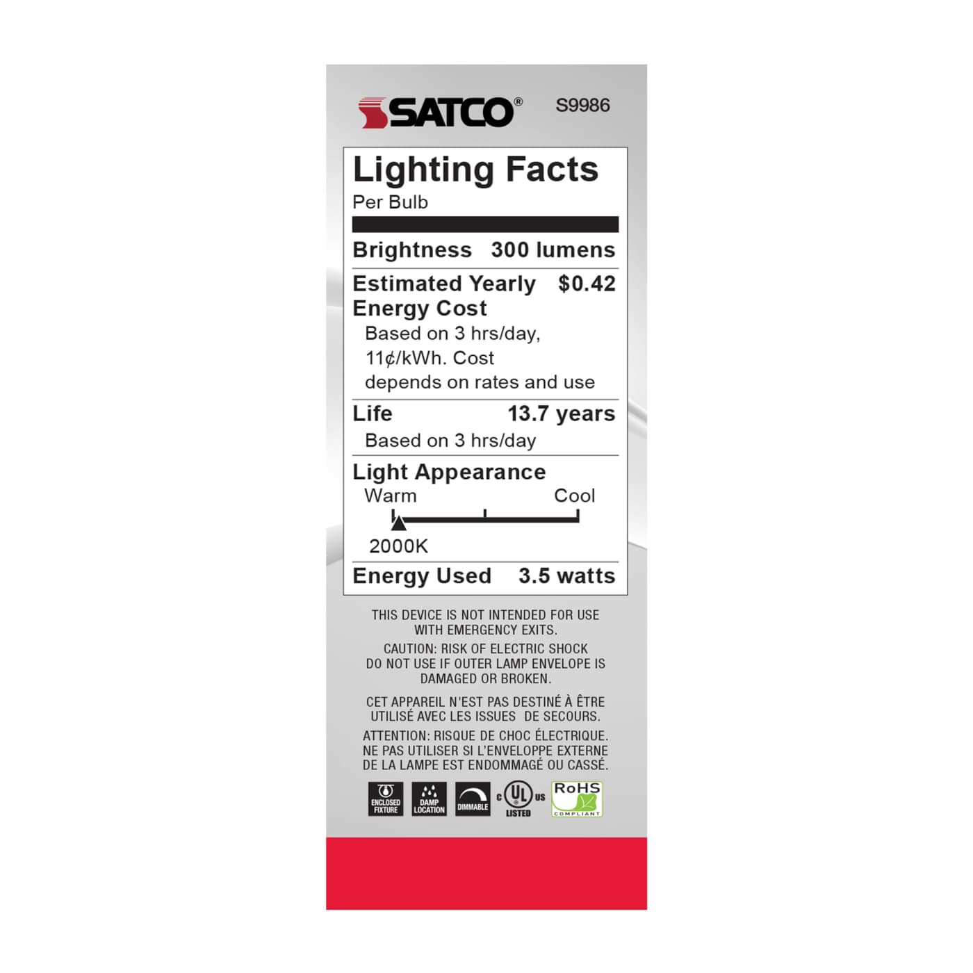 3.5CTA/LED/AMB/20K/120V - S9986